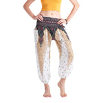 LOPBURI ELEPHANT PANTS - WHITE Elepanta Harem Pants | Elastic Waist - Buy Today Elephant Pants Jewelry And Bohemian Clothes Handmade In Thailand Help To Save The Elephants FairTrade And Vegan