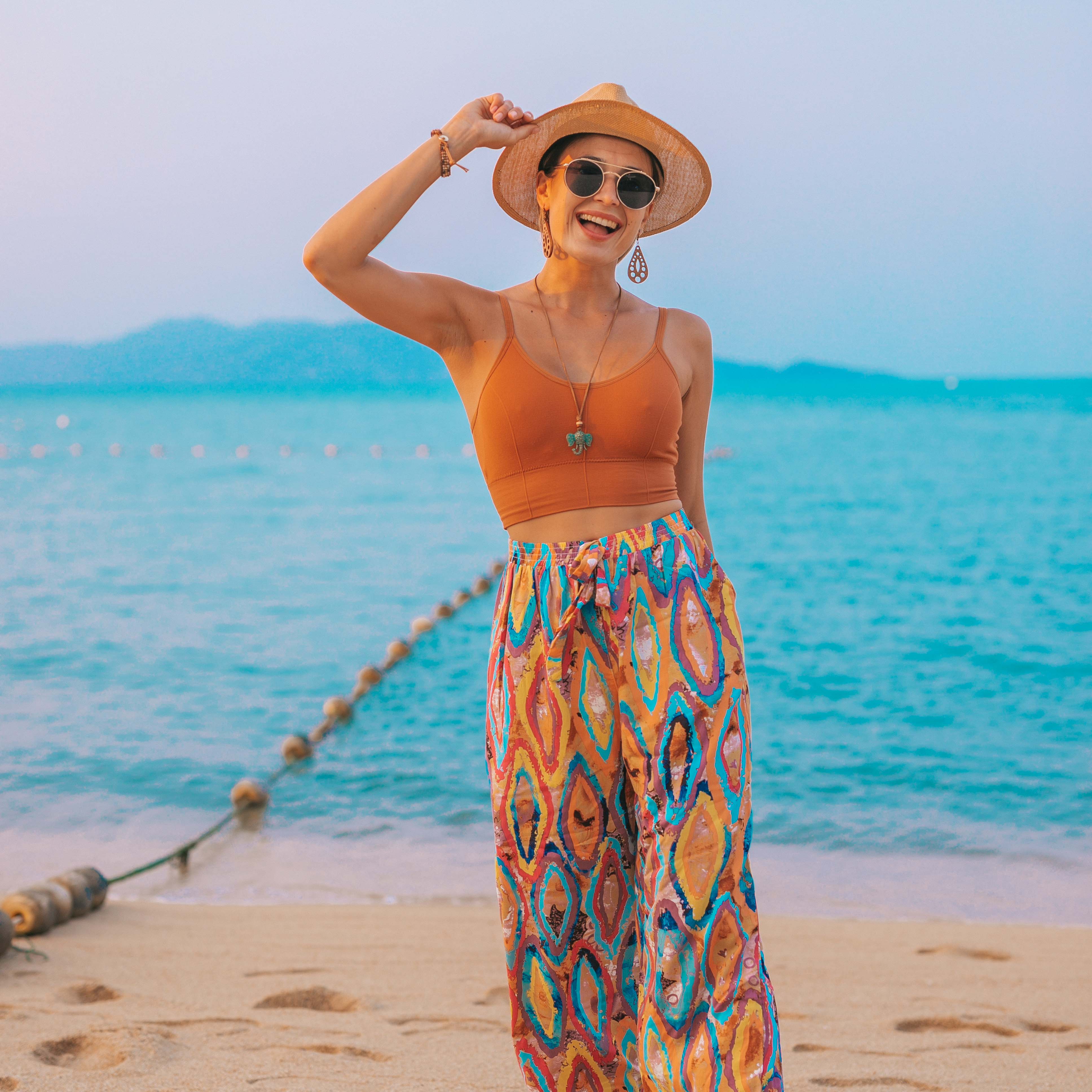MALAGA PALAZZO Elepanta Palazzo | Casual Pants - Buy Today Elephant Pants Jewelry And Bohemian Clothes Handmade In Thailand Help To Save The Elephants FairTrade And Vegan