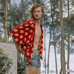 SAVANNA ELEPHANT KIMONO Elepanta Beach Kimono | Unisex - Buy Today Elephant Pants Jewelry And Bohemian Clothes Handmade In Thailand Help To Save The Elephants FairTrade And Vegan