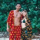 SAVANNA ELEPHANT KIMONO Elepanta Beach Kimono | Unisex - Buy Today Elephant Pants Jewelry And Bohemian Clothes Handmade In Thailand Help To Save The Elephants FairTrade And Vegan