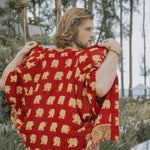 SAVANNA ELEPHANT KIMONO Elepanta Beach Kimono | Unisex - Buy Today Elephant Pants Jewelry And Bohemian Clothes Handmade In Thailand Help To Save The Elephants FairTrade And Vegan
