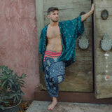 THAI TRIBAL PANTS - BLUE Elepanta Tribal | Hippie Pants - Buy Today Elephant Pants Jewelry And Bohemian Clothes Handmade In Thailand Help To Save The Elephants FairTrade And Vegan