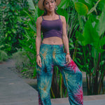 TIE DYE PANTS - BLUE Elepanta Elastic Waist | Harem Pants - Buy Today Elephant Pants Jewelry And Bohemian Clothes Handmade In Thailand Help To Save The Elephants FairTrade And Vegan