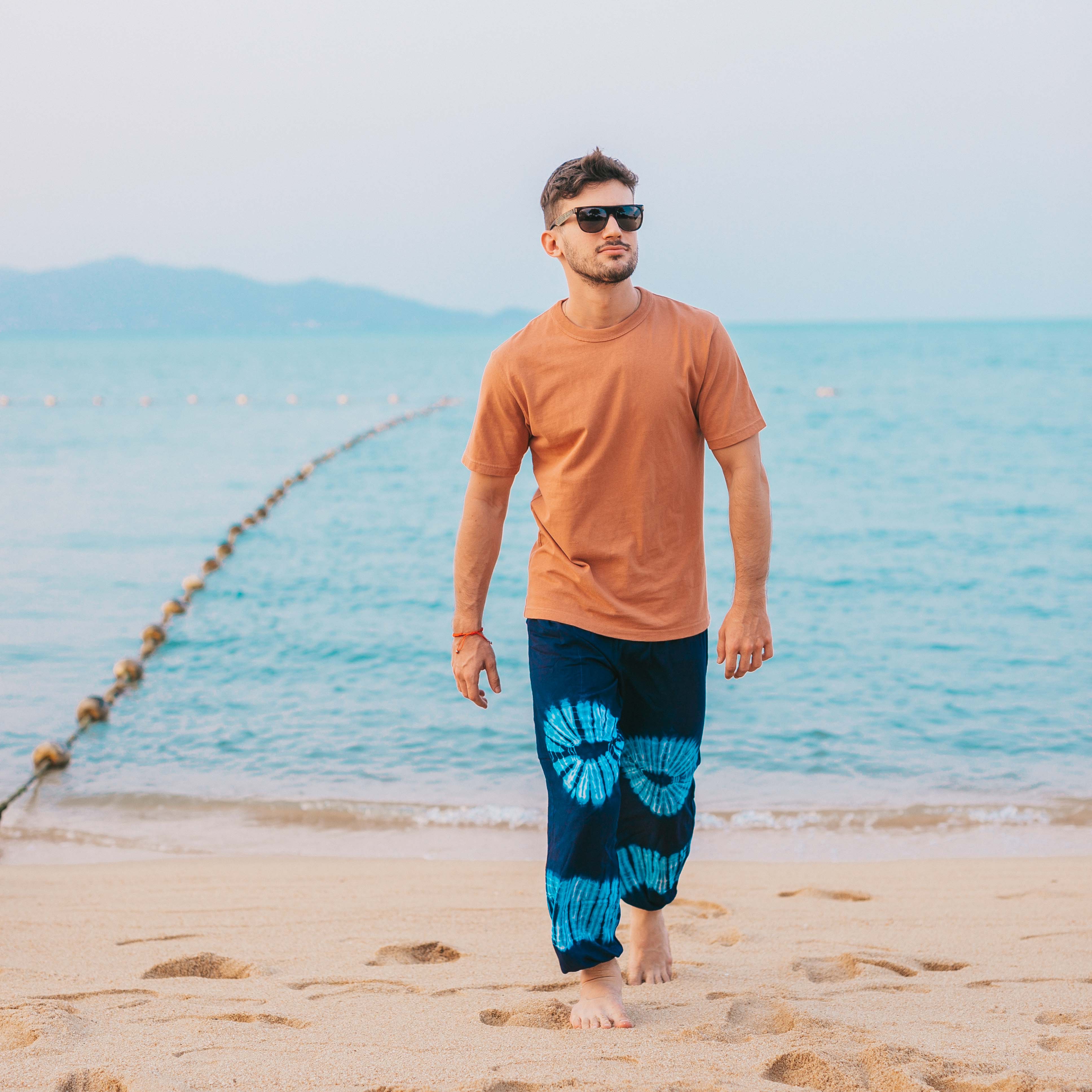 TIE DYE PANTS - INDIGO Elepanta Elastic Waist | Harem Pants - Buy Today Elephant Pants Jewelry And Bohemian Clothes Handmade In Thailand Help To Save The Elephants FairTrade And Vegan