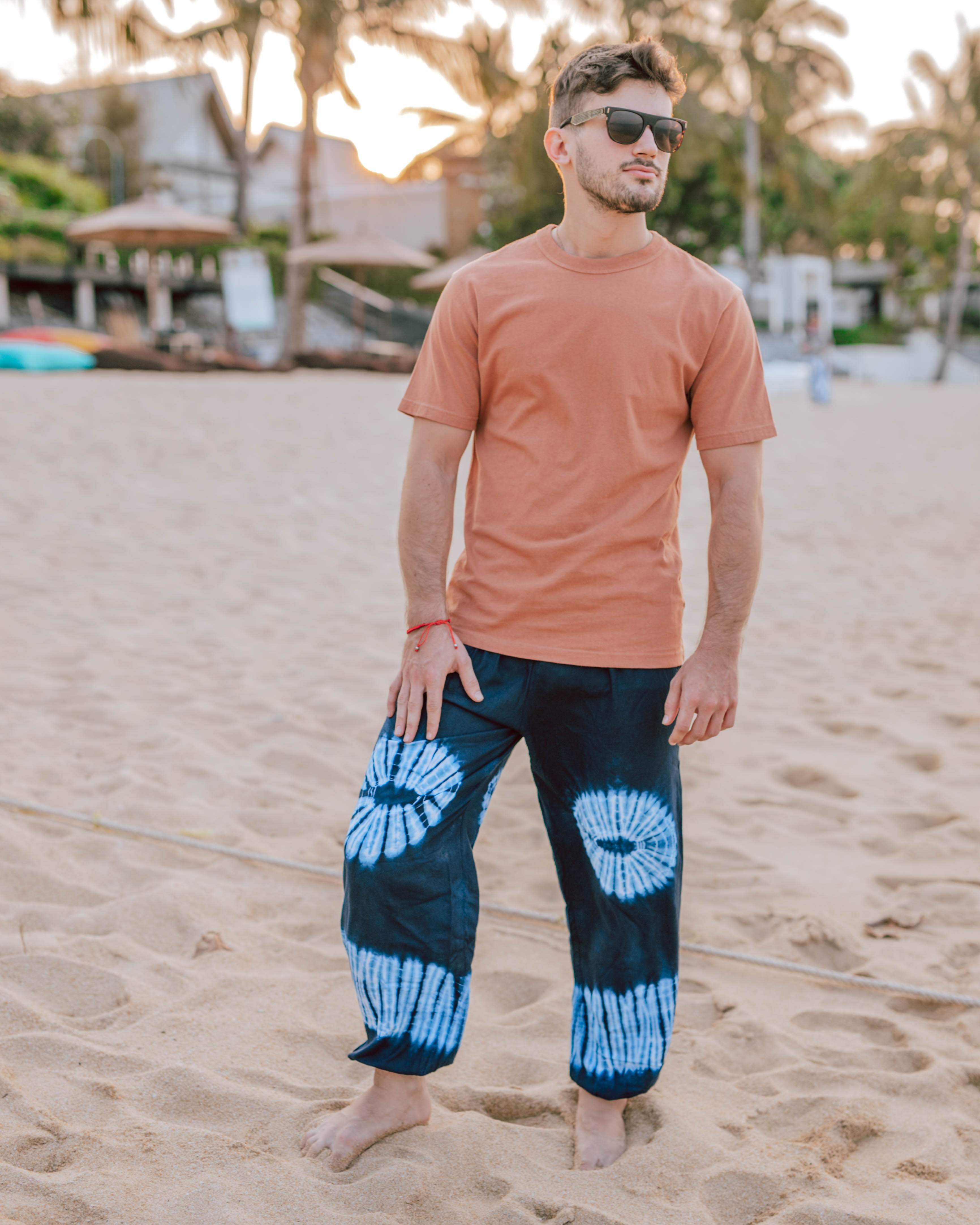 TIE DYE PANTS - INDIGO Elepanta Elastic Waist | Harem Pants - Buy Today Elephant Pants Jewelry And Bohemian Clothes Handmade In Thailand Help To Save The Elephants FairTrade And Vegan