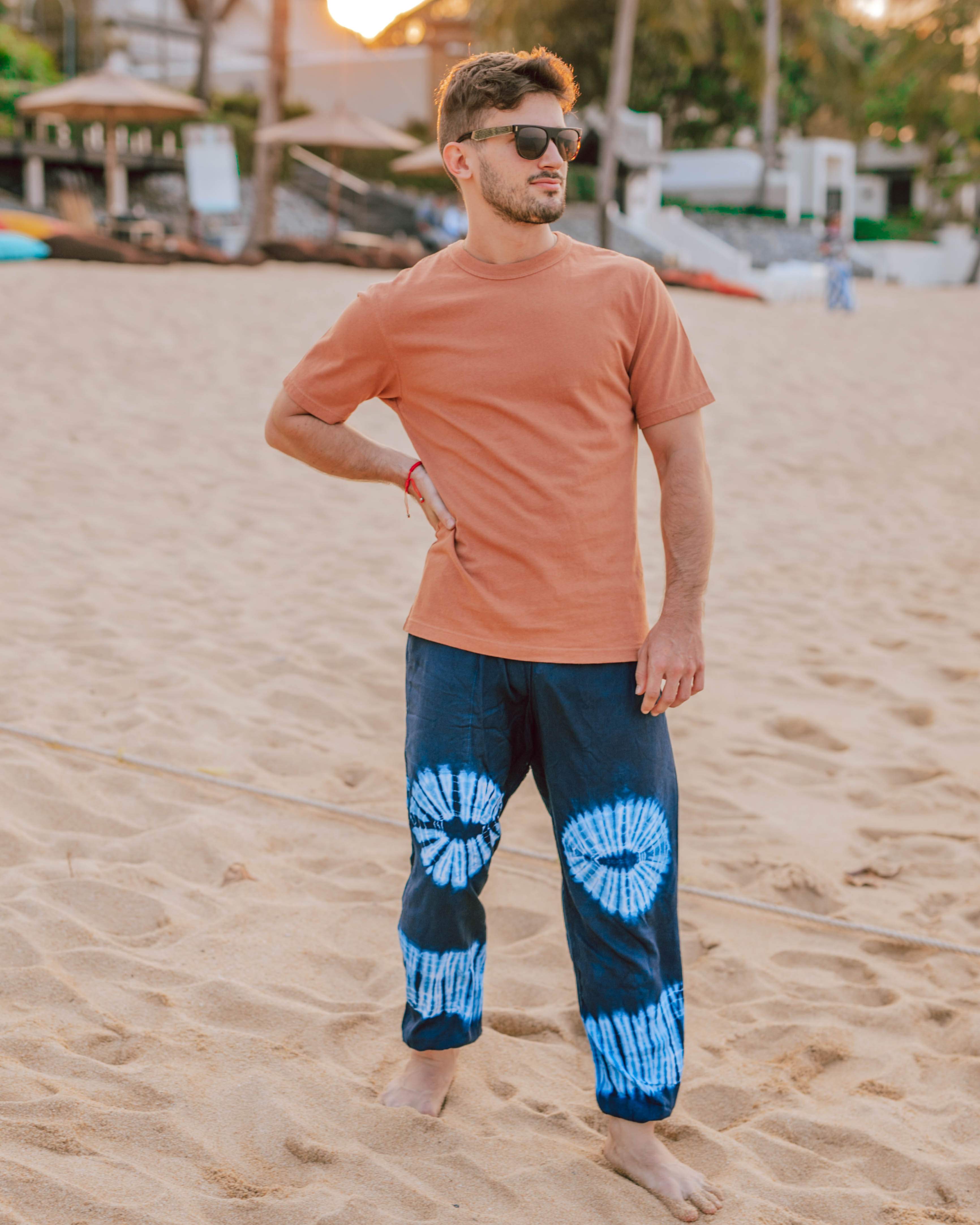 TIE DYE PANTS - INDIGO Elepanta Elastic Waist | Harem Pants - Buy Today Elephant Pants Jewelry And Bohemian Clothes Handmade In Thailand Help To Save The Elephants FairTrade And Vegan