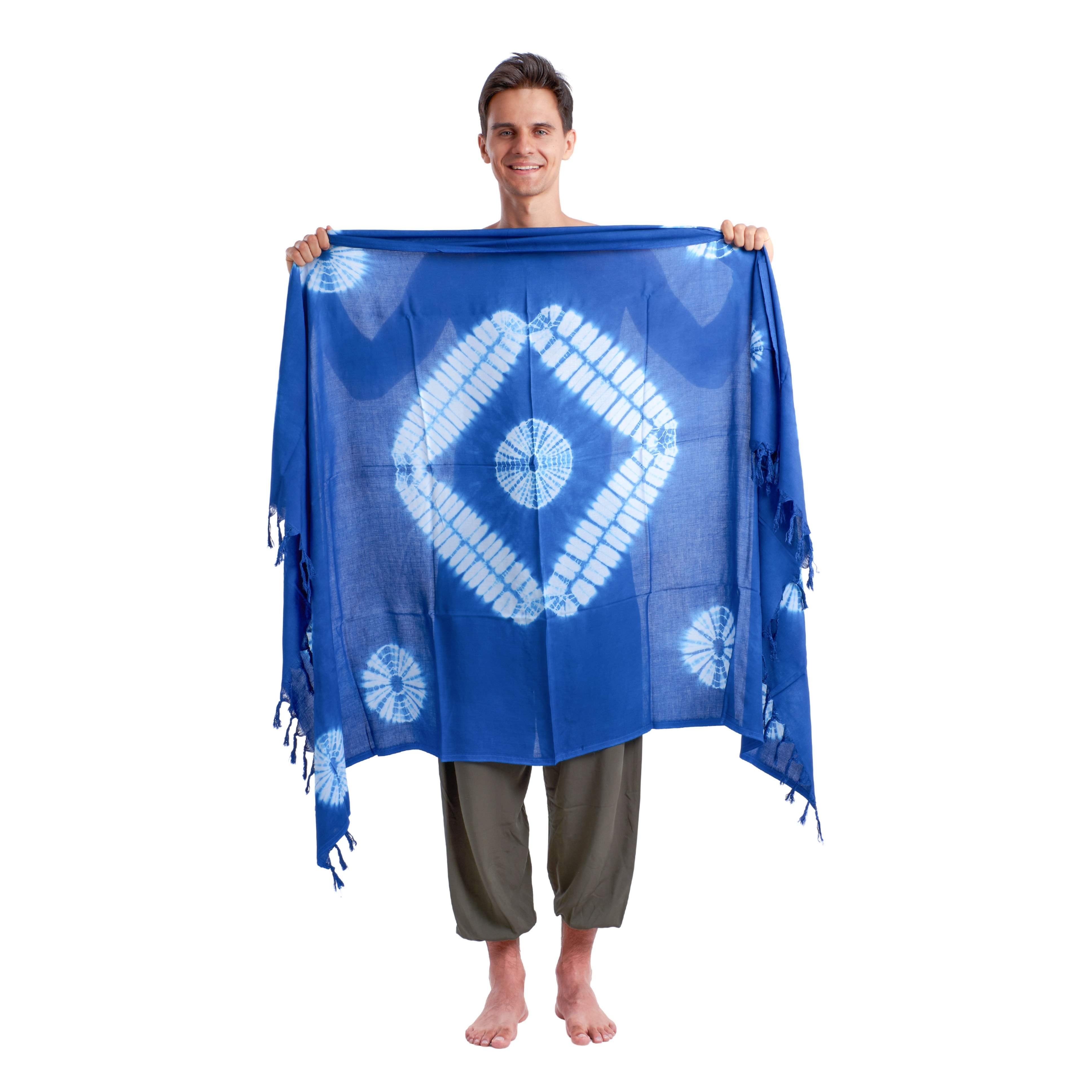 TIE DYE TOWEL SARONG - INDIGO Elepanta Beach Towel | Beachwear - Buy Today Elephant Pants Jewelry And Bohemian Clothes Handmade In Thailand Help To Save The Elephants FairTrade And Vegan