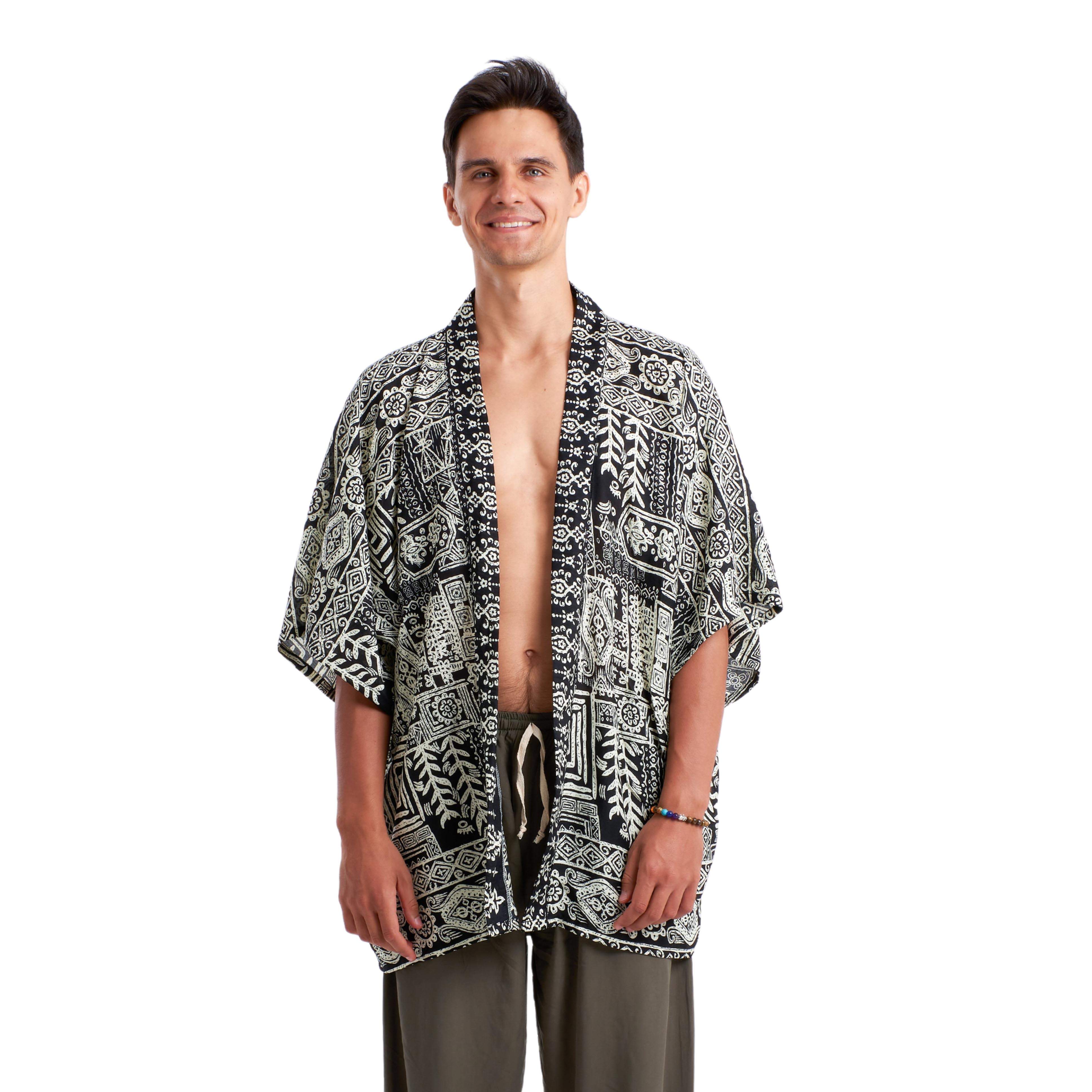 TULUM KIMONO Elepanta Beach Kimono | Unisex - Buy Today Elephant Pants Jewelry And Bohemian Clothes Handmade In Thailand Help To Save The Elephants FairTrade And Vegan