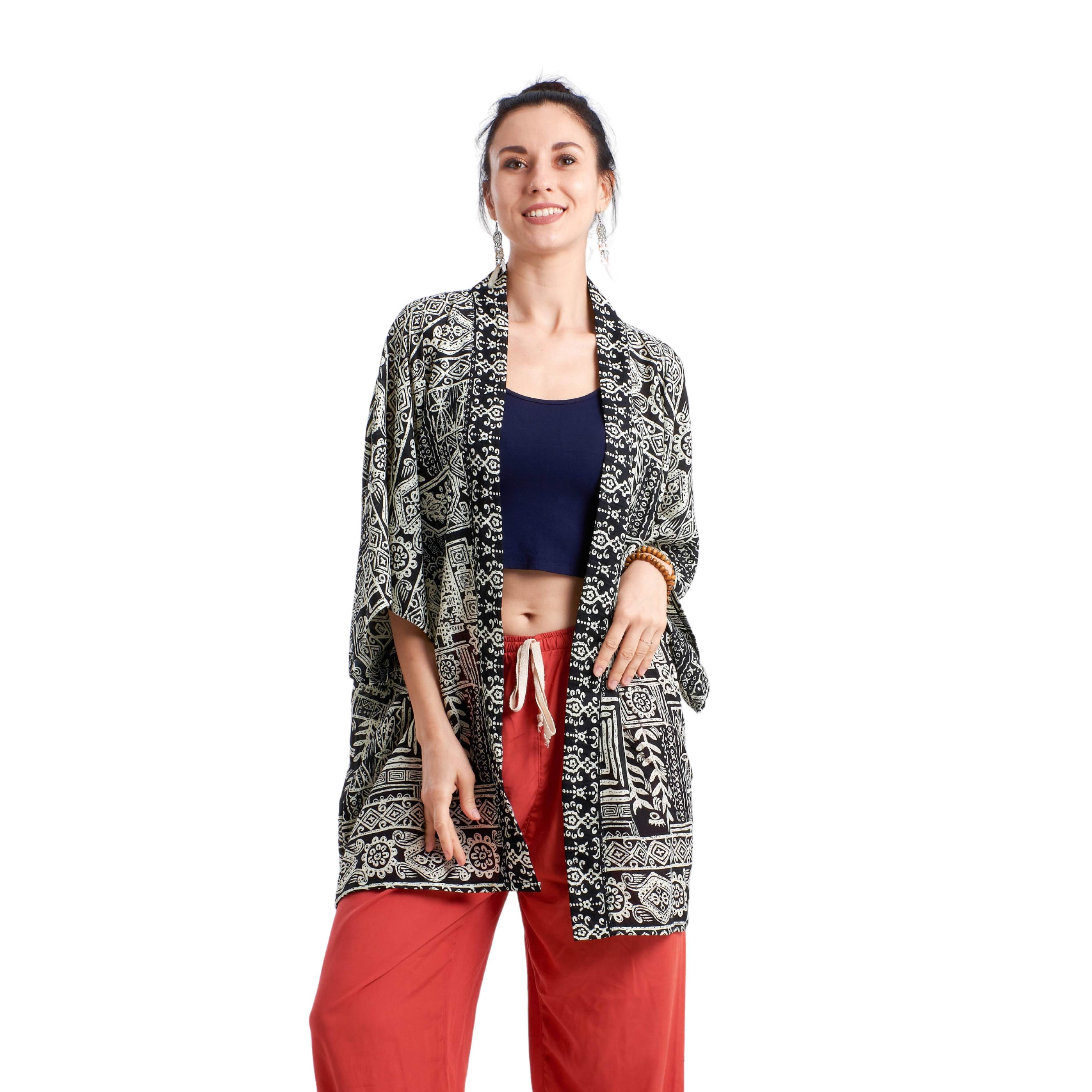 TULUM KIMONO Elepanta Beach Kimono | Unisex - Buy Today Elephant Pants Jewelry And Bohemian Clothes Handmade In Thailand Help To Save The Elephants FairTrade And Vegan