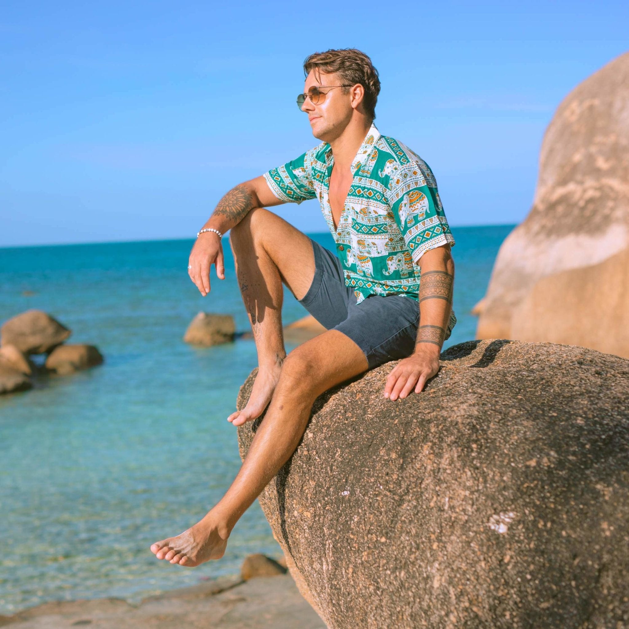 ANGKOR HAWAIIAN SHIRT Elepanta Shirts - Buy Today Elephant Pants Jewelry And Bohemian Clothes Handmade In Thailand Help To Save The Elephants FairTrade And Vegan
