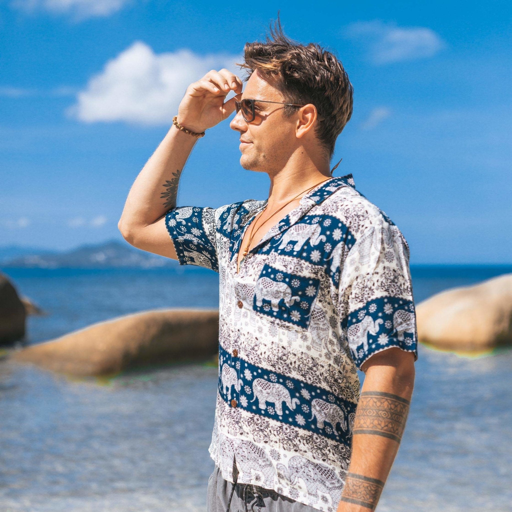 MALI HAWAIAN SHIRT Elepanta Shirts - Buy Today Elephant Pants Jewelry And Bohemian Clothes Handmade In Thailand Help To Save The Elephants FairTrade And Vegan