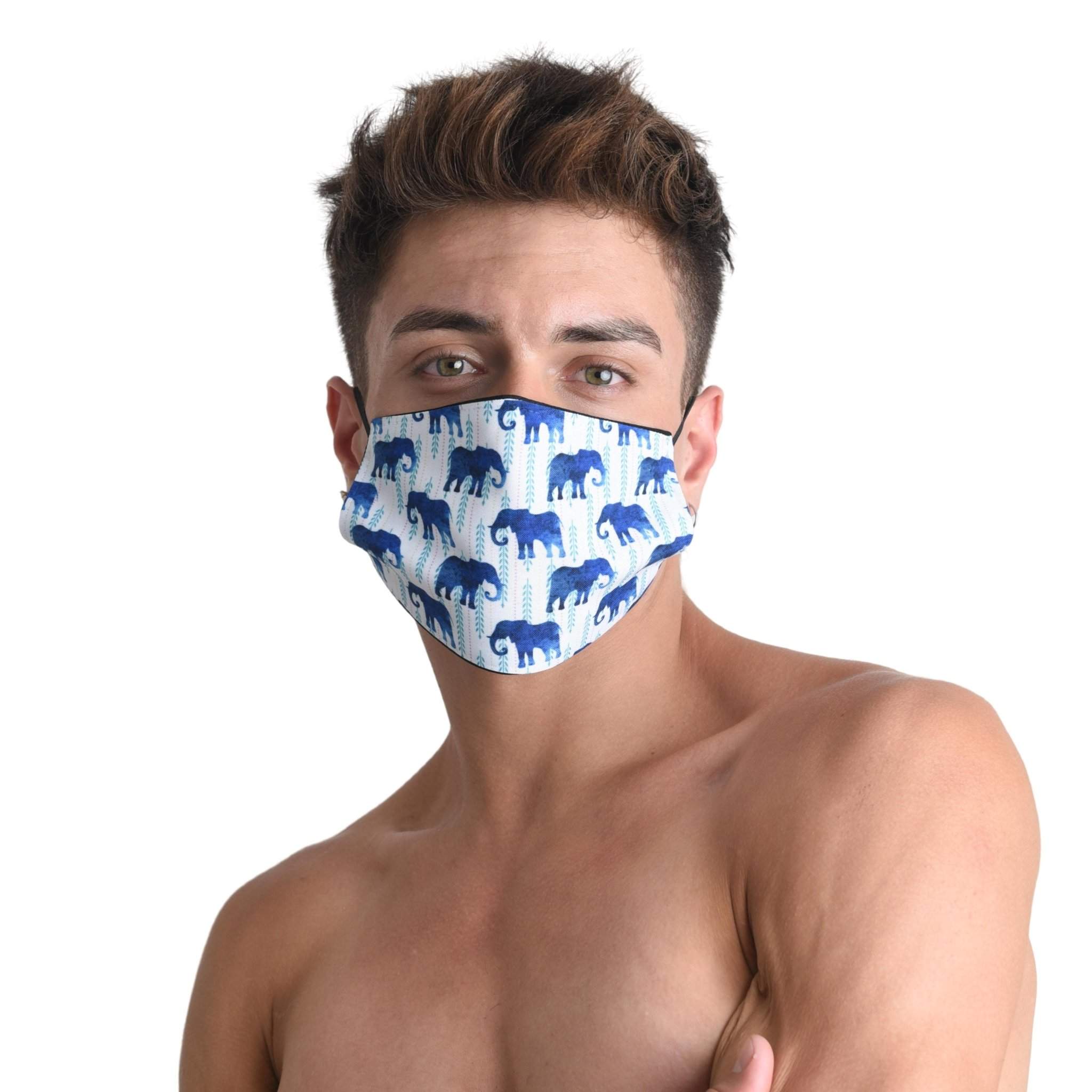 FACE MASK - Blue Elepanta Face Masks - Buy Today Elephant Pants Jewelry And Bohemian Clothes Handmade In Thailand Help To Save The Elephants FairTrade And Vegan