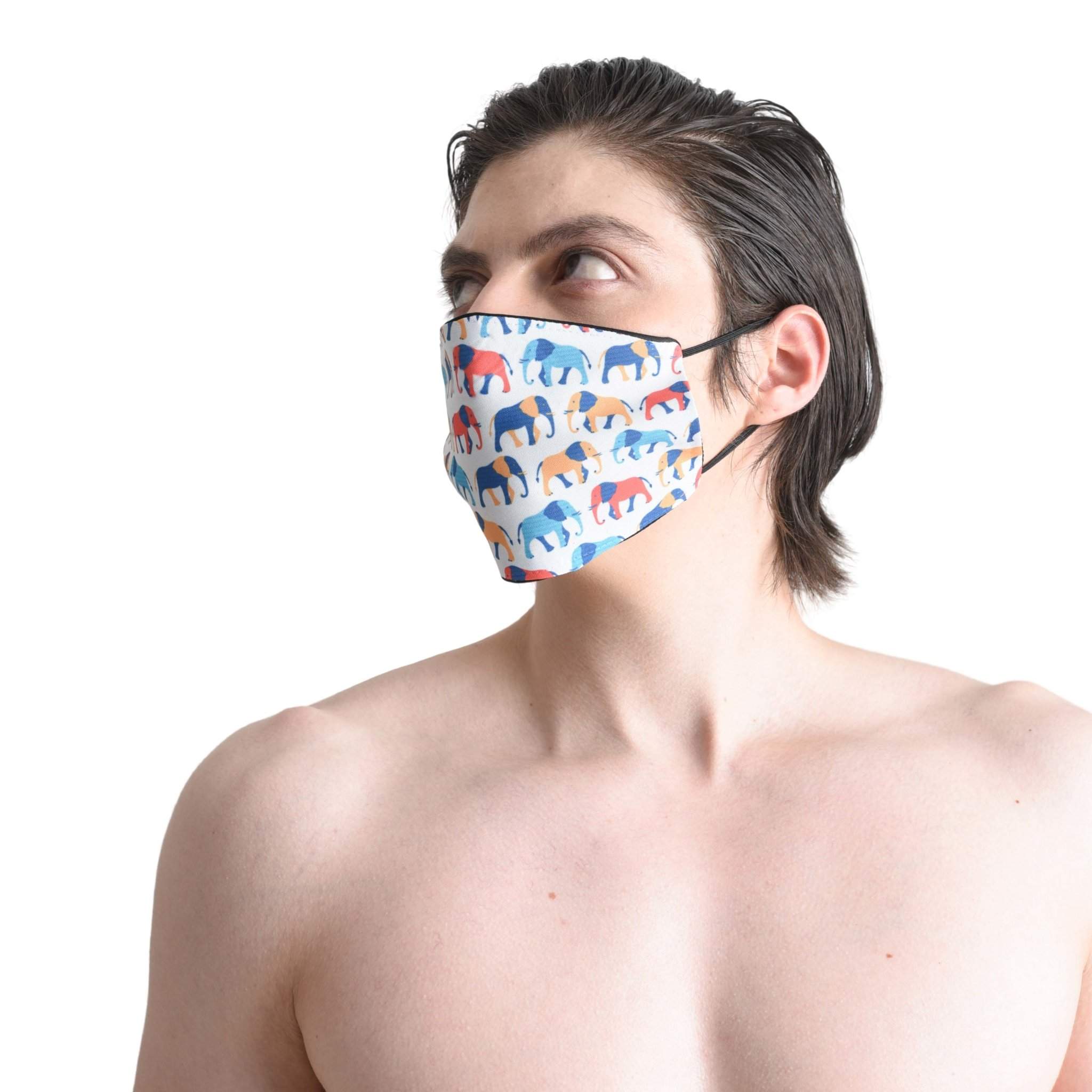 FACE MASK - Multicolor Elepanta Face Masks - Buy Today Elephant Pants Jewelry And Bohemian Clothes Handmade In Thailand Help To Save The Elephants FairTrade And Vegan