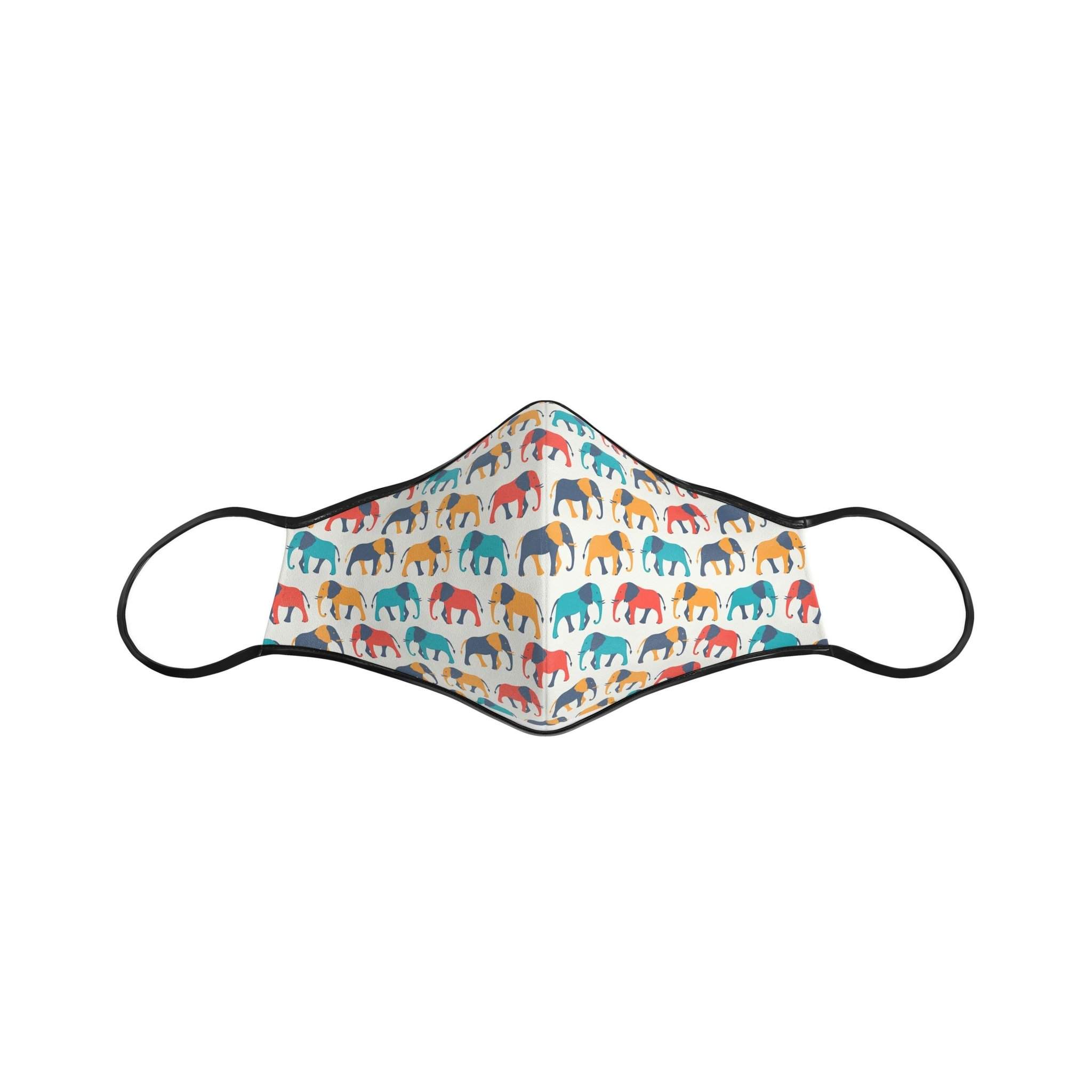 FACE MASK - Multicolor Elepanta Face Masks - Buy Today Elephant Pants Jewelry And Bohemian Clothes Handmade In Thailand Help To Save The Elephants FairTrade And Vegan