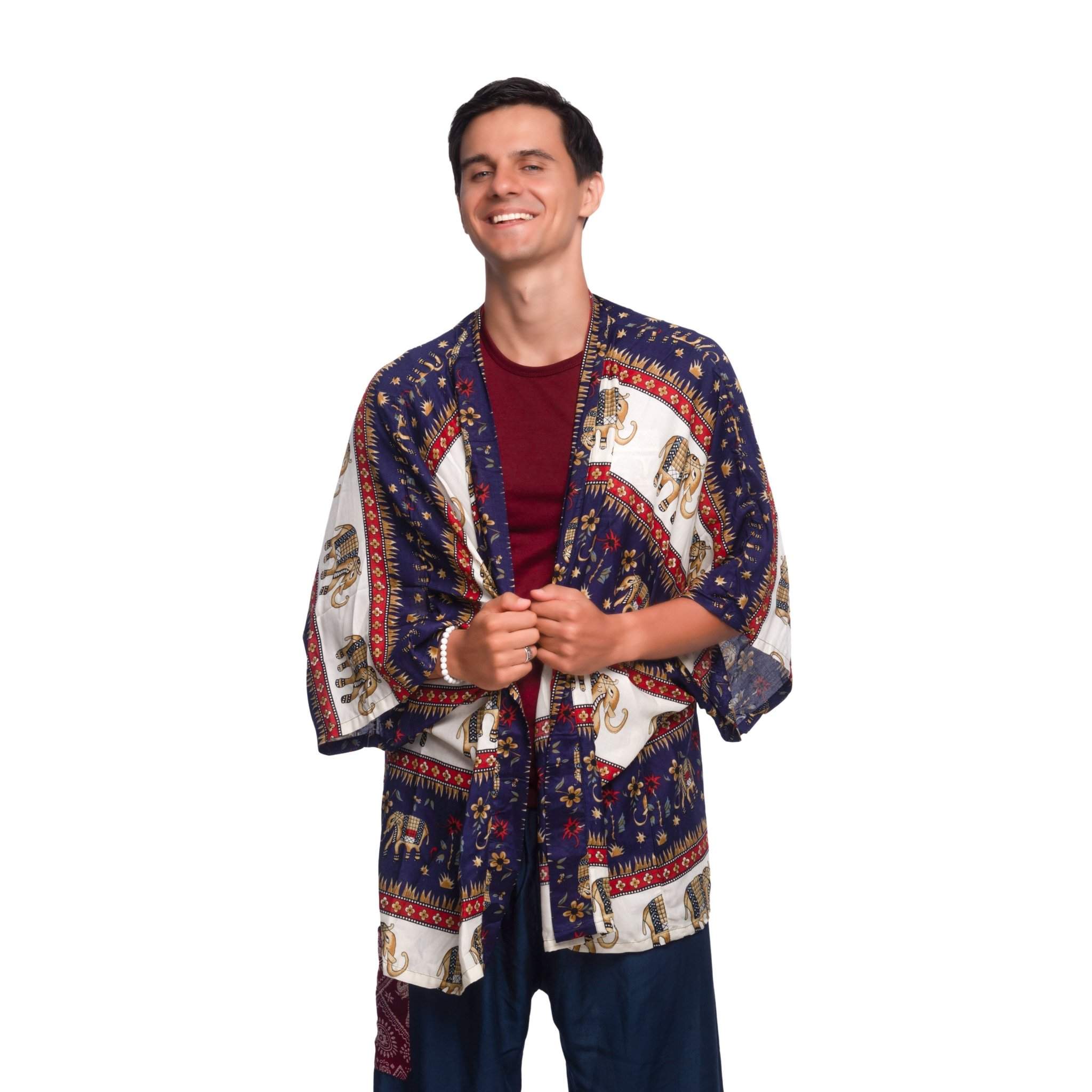BURMA KIMONO Elepanta Unisex Kimono - Buy Today Elephant Pants Jewelry And Bohemian Clothes Handmade In Thailand Help To Save The Elephants FairTrade And Vegan