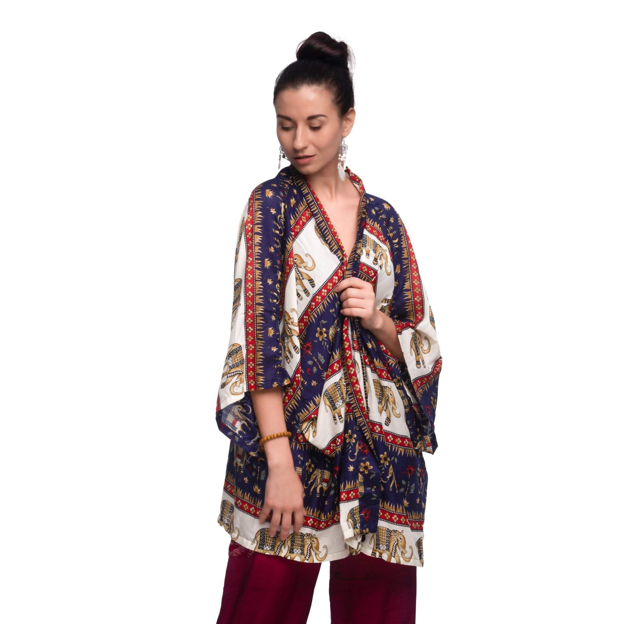 BURMA KIMONO Elepanta Unisex Kimono - Buy Today Elephant Pants Jewelry And Bohemian Clothes Handmade In Thailand Help To Save The Elephants FairTrade And Vegan