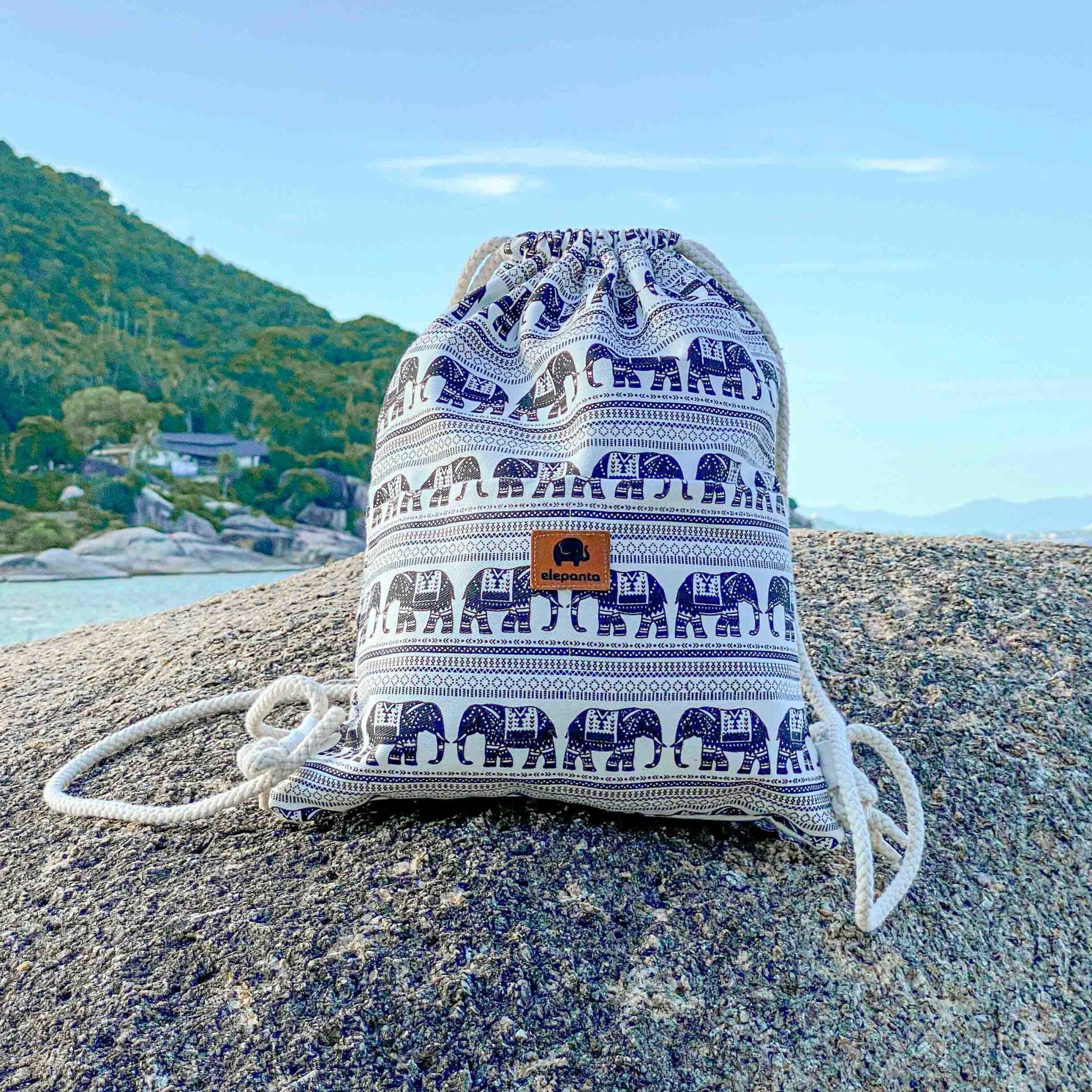 JAIPUR DRAWSTRING BACKPACK Elepanta Backpacks - Buy Today Elephant Pants Jewelry And Bohemian Clothes Handmade In Thailand Help To Save The Elephants FairTrade And Vegan