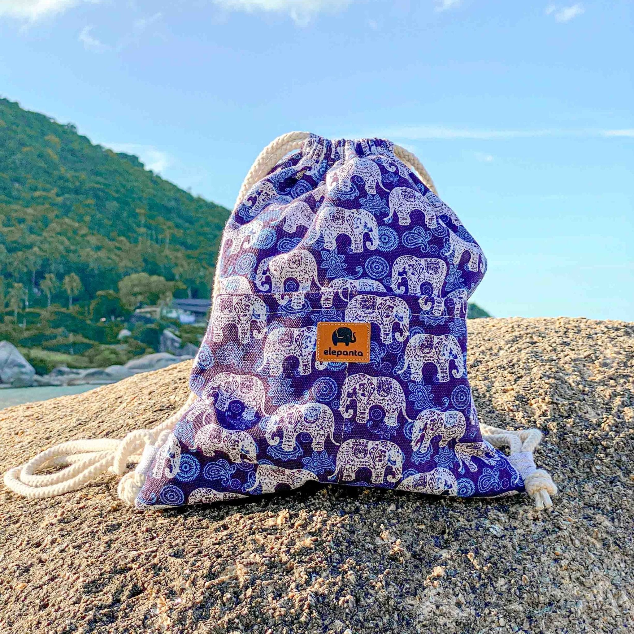 MANDALAY DRAWSTRING BACKPACK Elepanta Backpacks - Buy Today Elephant Pants Jewelry And Bohemian Clothes Handmade In Thailand Help To Save The Elephants FairTrade And Vegan