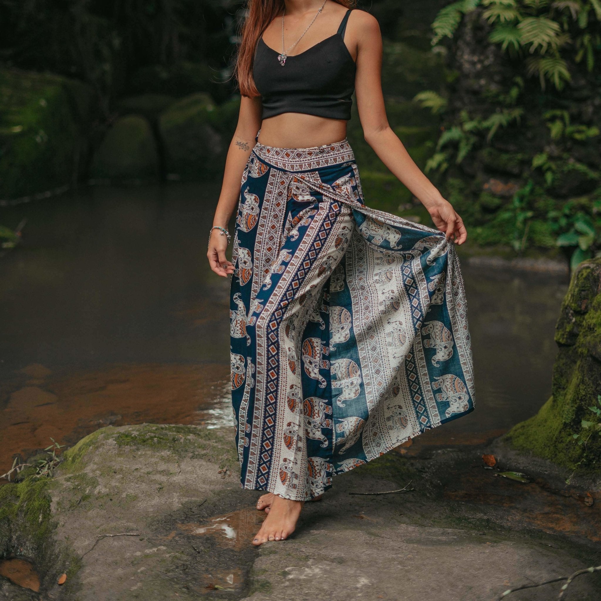 ANGKOR PALAZZO Elepanta Palazzo Pants - Buy Today Elephant Pants Jewelry And Bohemian Clothes Handmade In Thailand Help To Save The Elephants FairTrade And Vegan