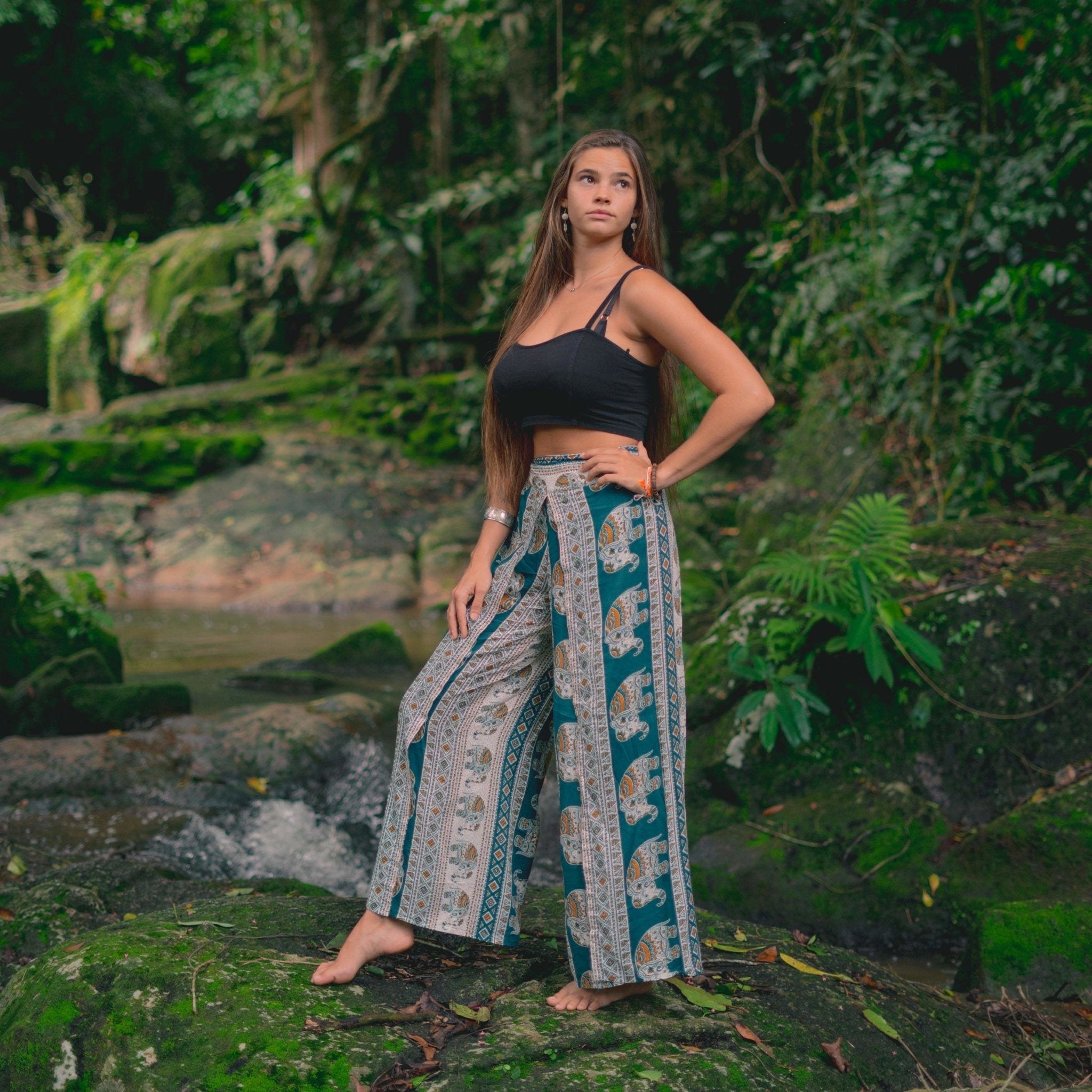 ANGKOR PALAZZO Elepanta Palazzo Pants - Buy Today Elephant Pants Jewelry And Bohemian Clothes Handmade In Thailand Help To Save The Elephants FairTrade And Vegan