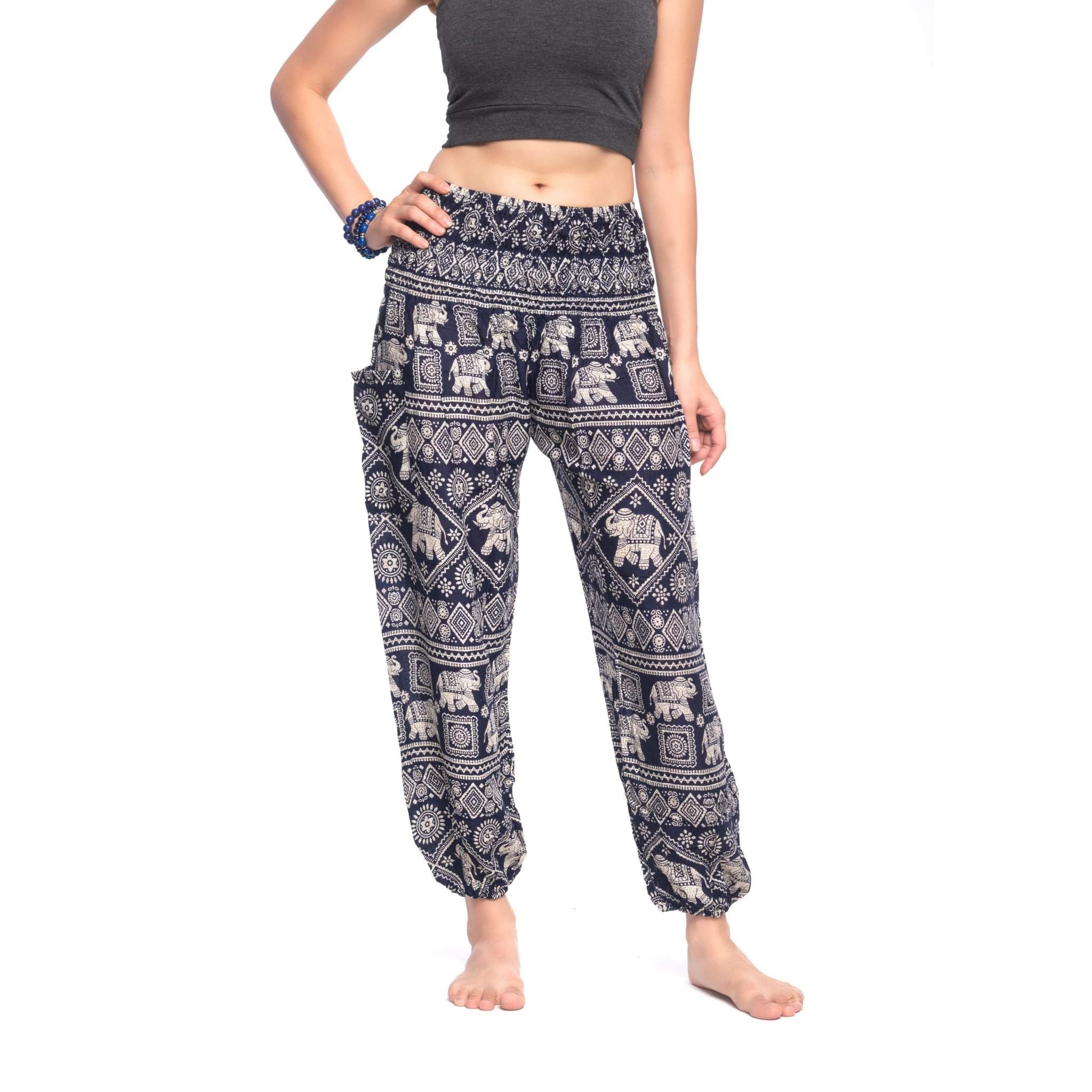 AGRA PANTS - Elastic Waist Elepanta Elastic Waist Pants - Buy Today Elephant Pants Jewelry And Bohemian Clothes Handmade In Thailand Help To Save The Elephants FairTrade And Vegan