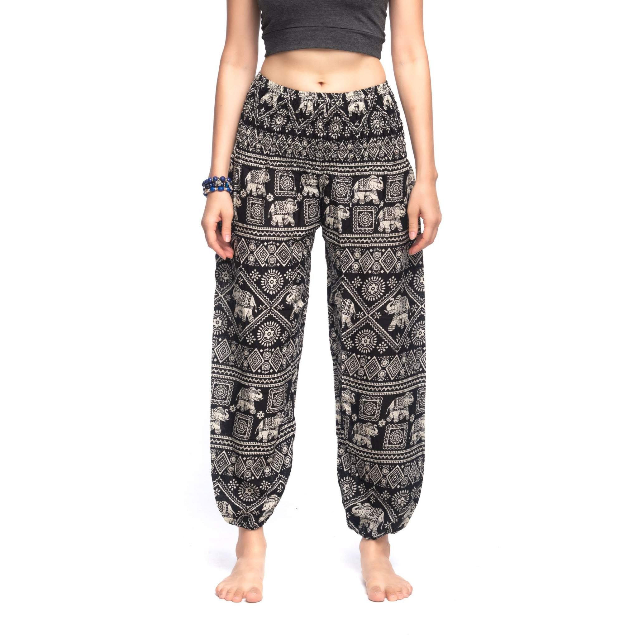 AGRA PANTS - Elastic Waist Elepanta Elastic Waist Pants - Buy Today Elephant Pants Jewelry And Bohemian Clothes Handmade In Thailand Help To Save The Elephants FairTrade And Vegan