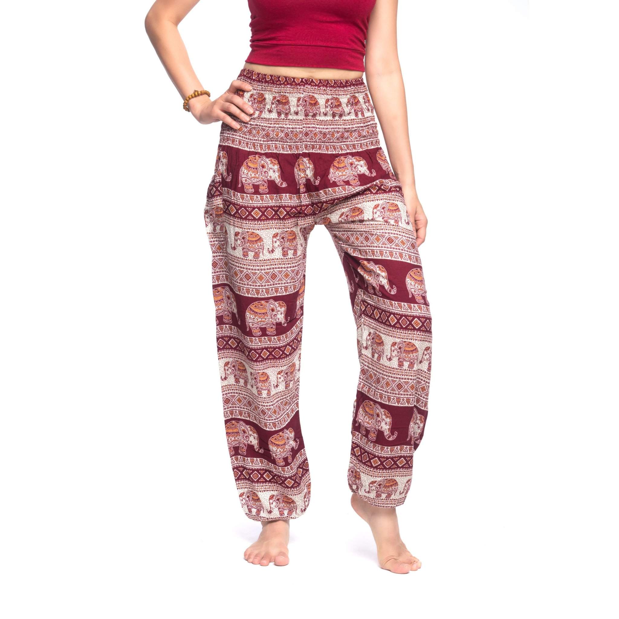 ANGKOR PANTS - Elastic Waist Elepanta Elastic Waist Pants - Buy Today Elephant Pants Jewelry And Bohemian Clothes Handmade In Thailand Help To Save The Elephants FairTrade And Vegan
