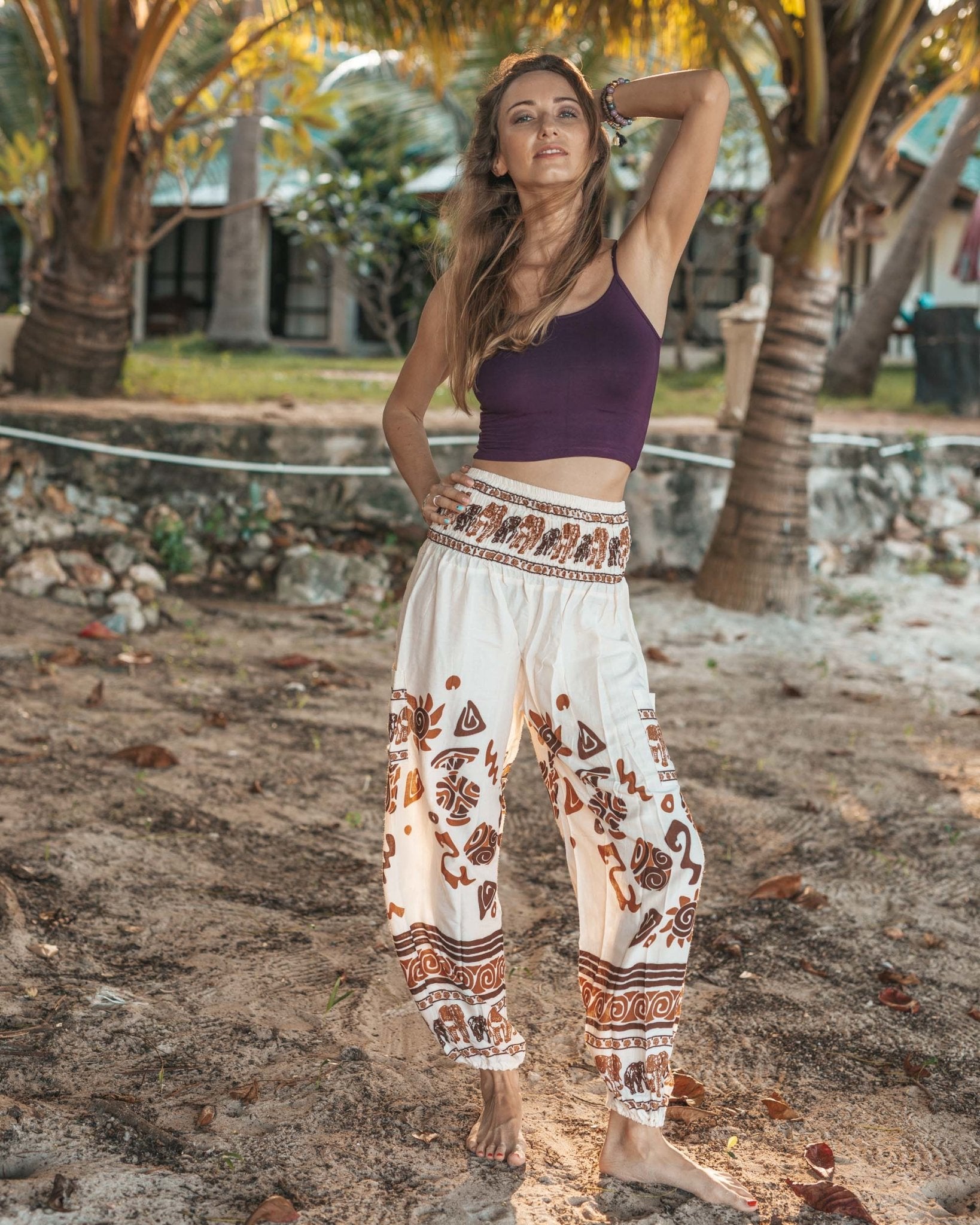 BURMA PANTS - Elastic Waist Elepanta Elastic Waist Pants - Buy Today Elephant Pants Jewelry And Bohemian Clothes Handmade In Thailand Help To Save The Elephants FairTrade And Vegan
