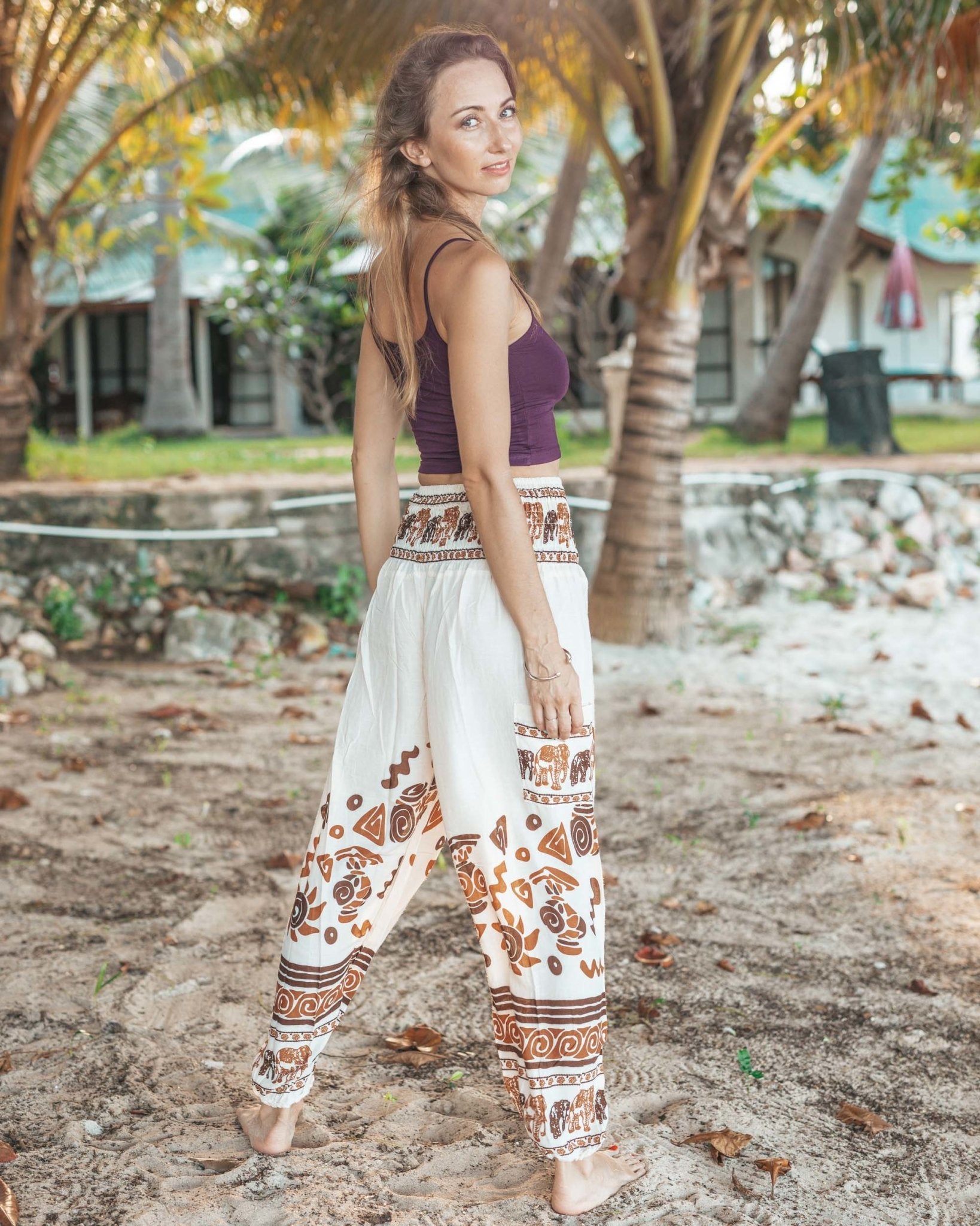 BURMA PANTS - Elastic Waist Elepanta Elastic Waist Pants - Buy Today Elephant Pants Jewelry And Bohemian Clothes Handmade In Thailand Help To Save The Elephants FairTrade And Vegan
