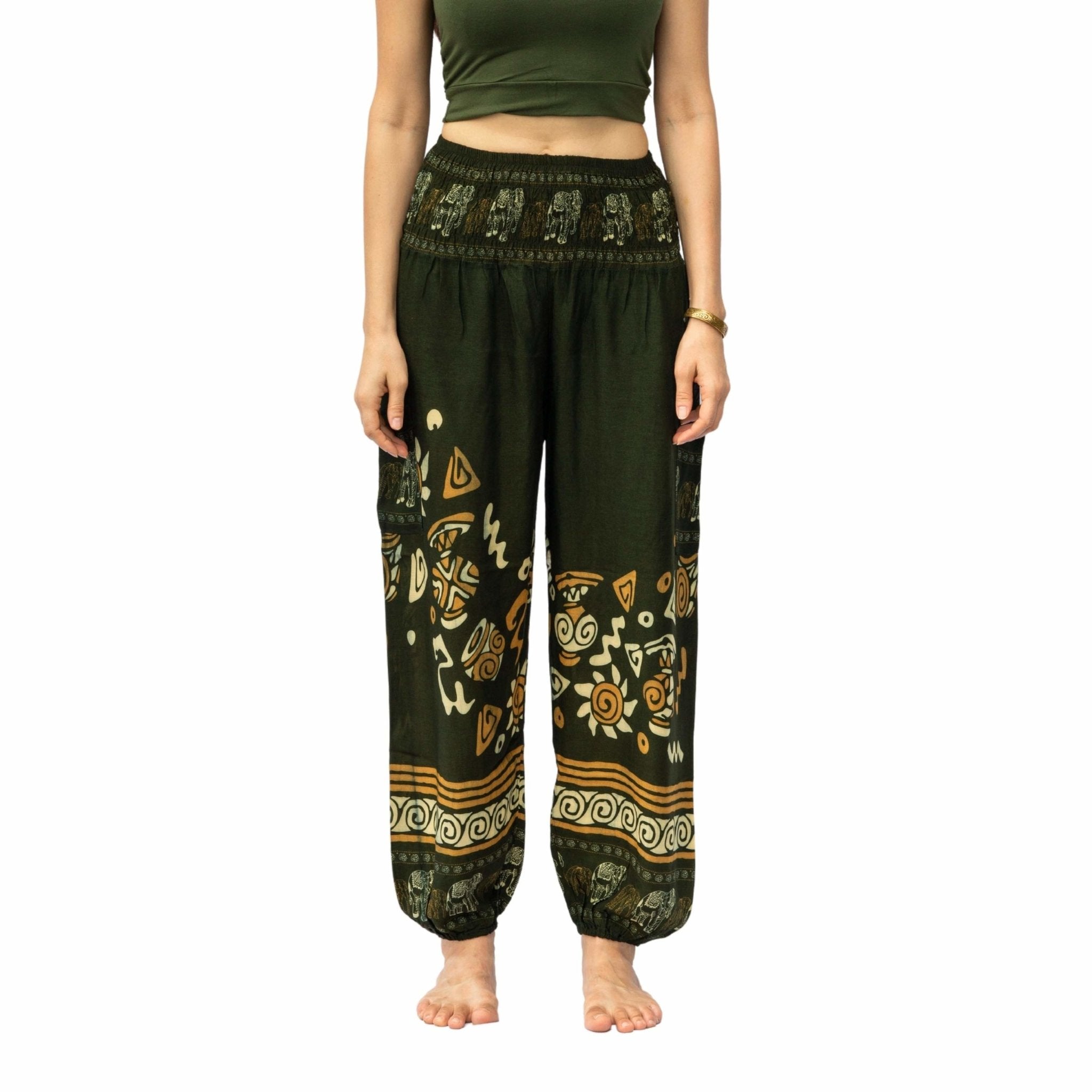 BURMA PANTS - Elastic Waist Elepanta Elastic Waist Pants - Buy Today Elephant Pants Jewelry And Bohemian Clothes Handmade In Thailand Help To Save The Elephants FairTrade And Vegan