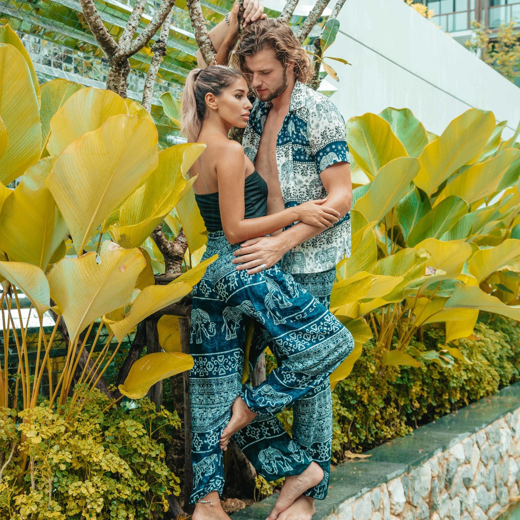 COLOMBO PANTS - Elastic Waist Elepanta Elastic Waist Pants - Buy Today Elephant Pants Jewelry And Bohemian Clothes Handmade In Thailand Help To Save The Elephants FairTrade And Vegan