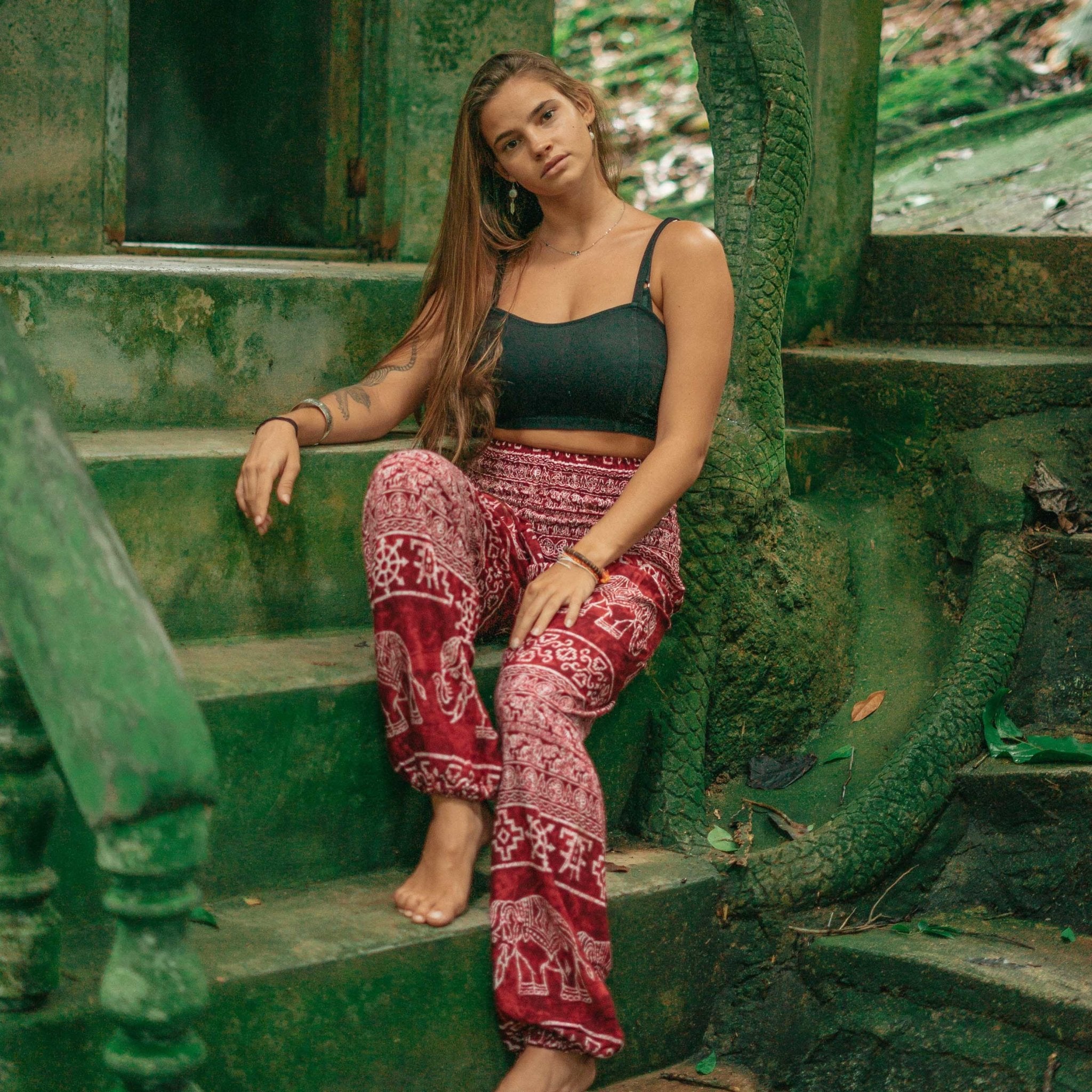 COLOMBO PANTS - Elastic Waist Elepanta Elastic Waist Pants - Buy Today Elephant Pants Jewelry And Bohemian Clothes Handmade In Thailand Help To Save The Elephants FairTrade And Vegan