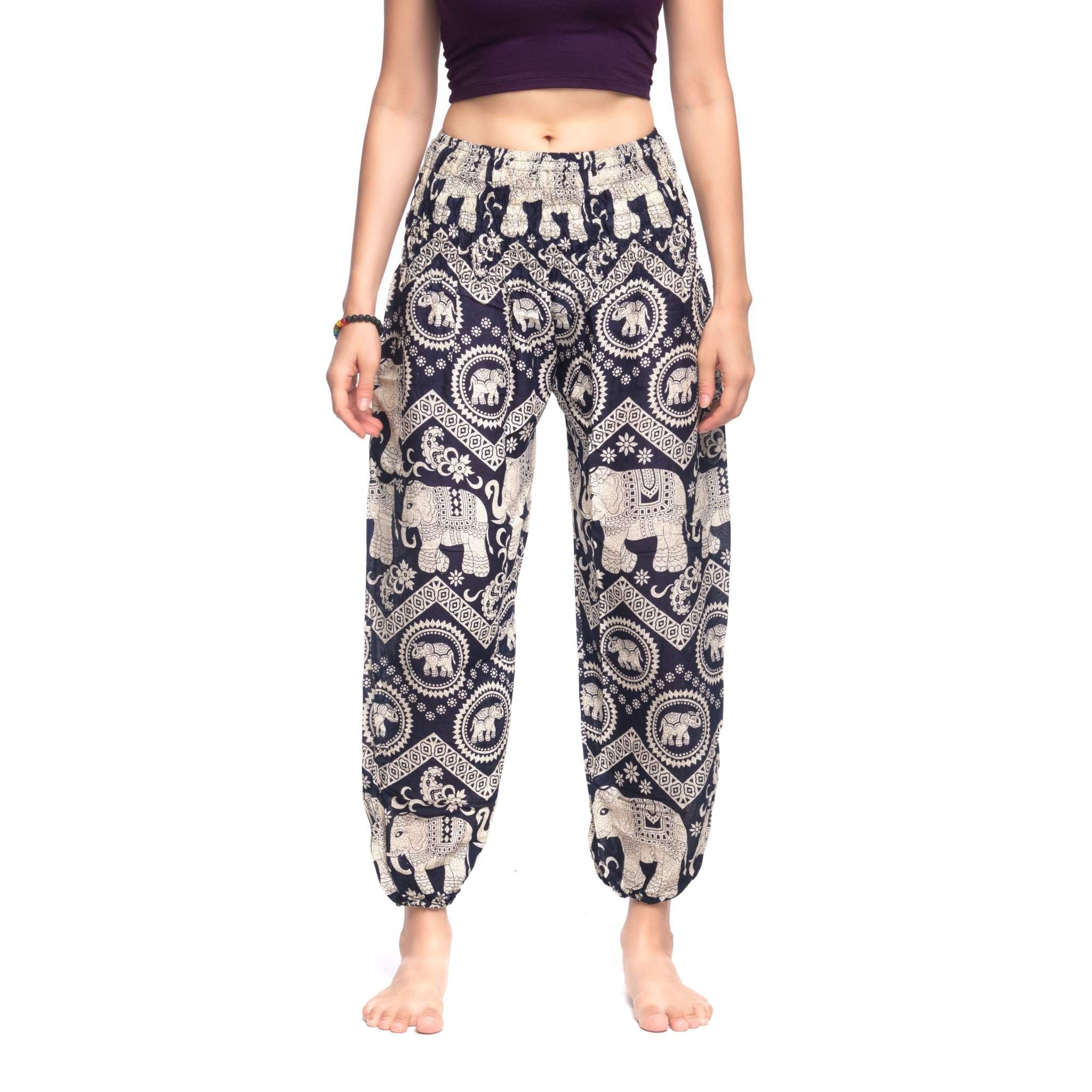 KRABI PANTS - Elastic Waist Elepanta Elastic Waist Pants - Buy Today Elephant Pants Jewelry And Bohemian Clothes Handmade In Thailand Help To Save The Elephants FairTrade And Vegan