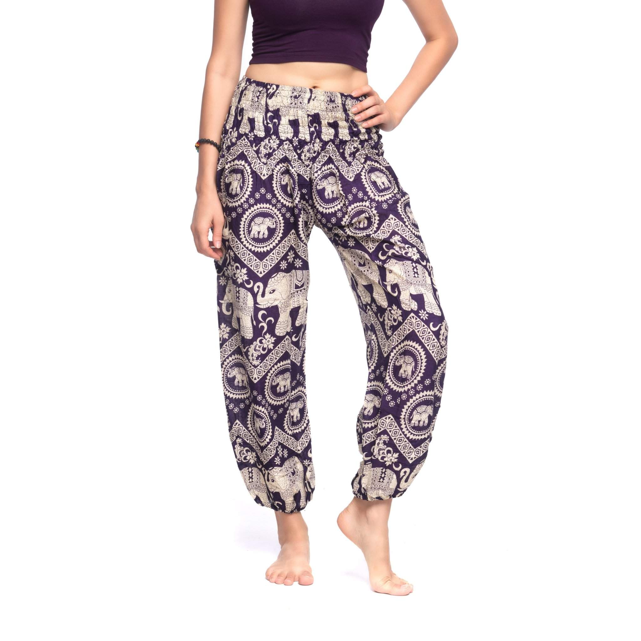 KRABI PANTS - Elastic Waist Elepanta Elastic Waist Pants - Buy Today Elephant Pants Jewelry And Bohemian Clothes Handmade In Thailand Help To Save The Elephants FairTrade And Vegan