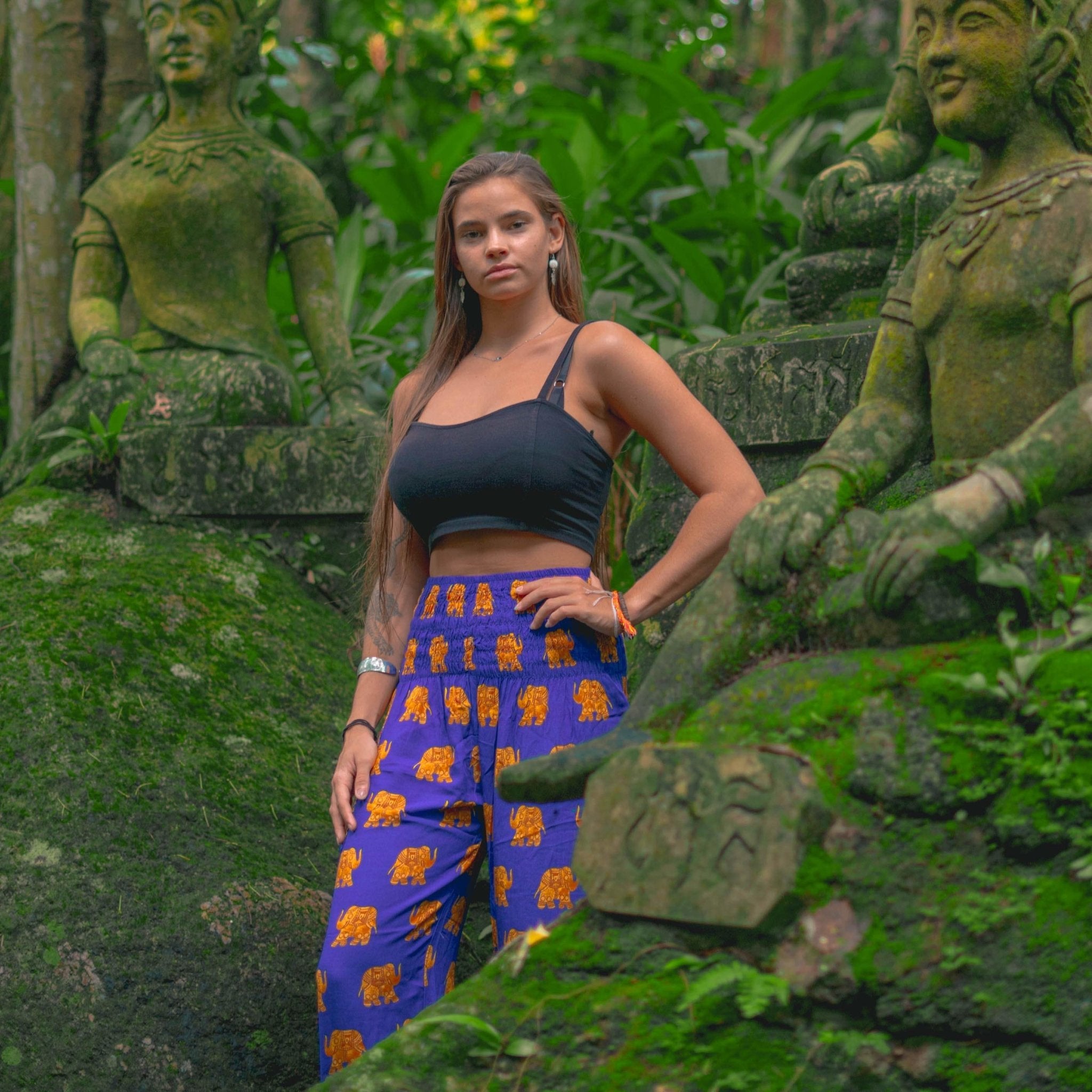 SAVANNA PANTS - Elastic Waist Elepanta Elastic Waist Pants - Buy Today Elephant Pants Jewelry And Bohemian Clothes Handmade In Thailand Help To Save The Elephants FairTrade And Vegan