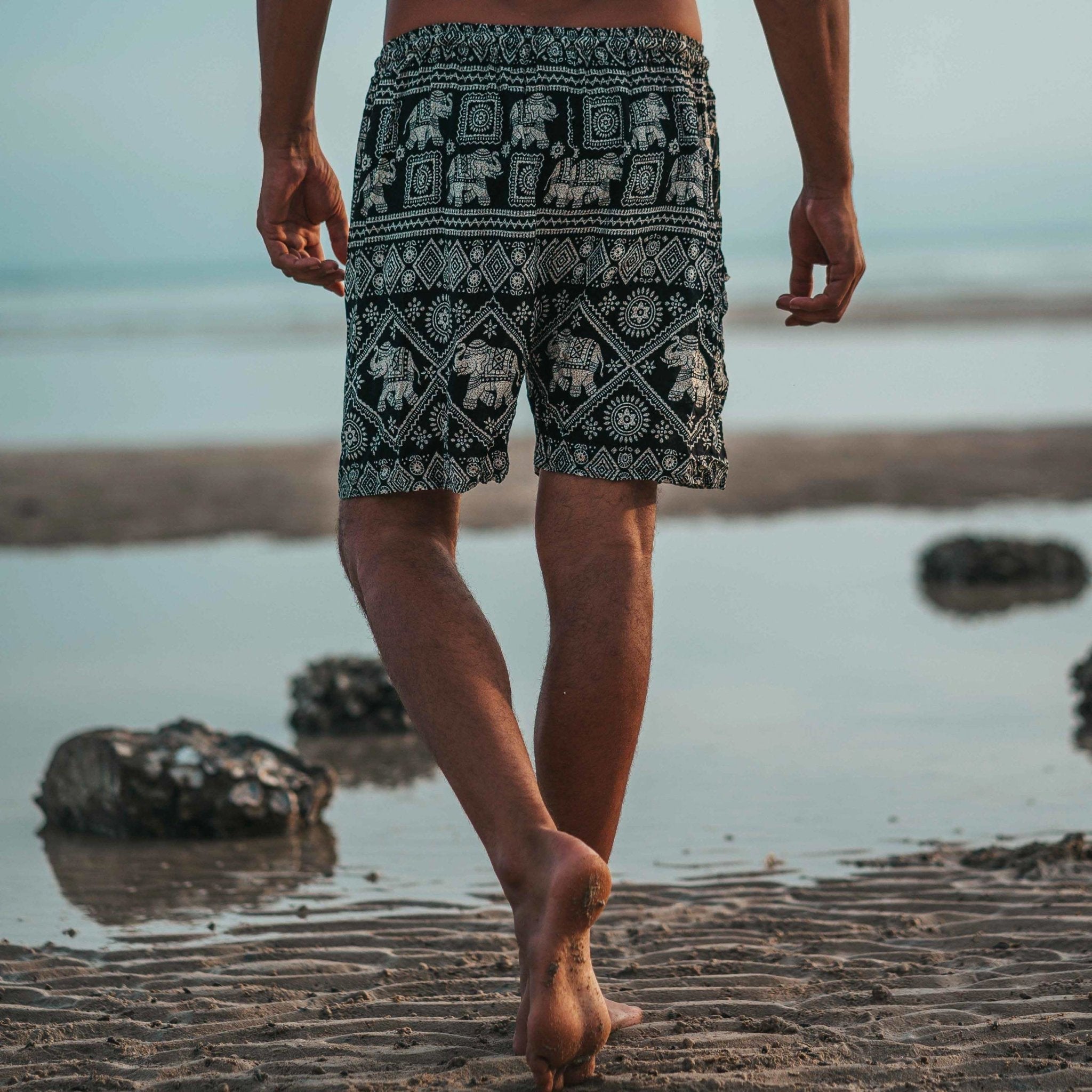 AGRA SHORTS Elepanta Men's Shorts - Buy Today Elephant Pants Jewelry And Bohemian Clothes Handmade In Thailand Help To Save The Elephants FairTrade And Vegan