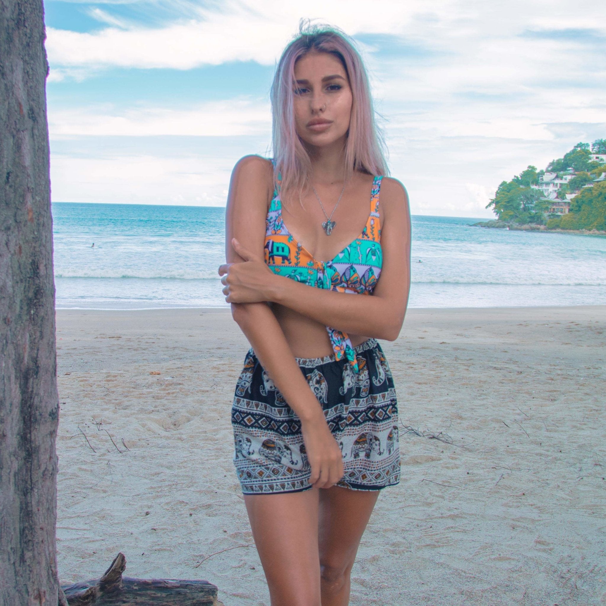ANGKOR SHORTS Elepanta Women's Shorts - Buy Today Elephant Pants Jewelry And Bohemian Clothes Handmade In Thailand Help To Save The Elephants FairTrade And Vegan