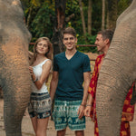 ANGKOR MEN'S SHORTS Elepanta Men's Shorts - Buy Today Elephant Pants Jewelry And Bohemian Clothes Handmade In Thailand Help To Save The Elephants FairTrade And Vegan