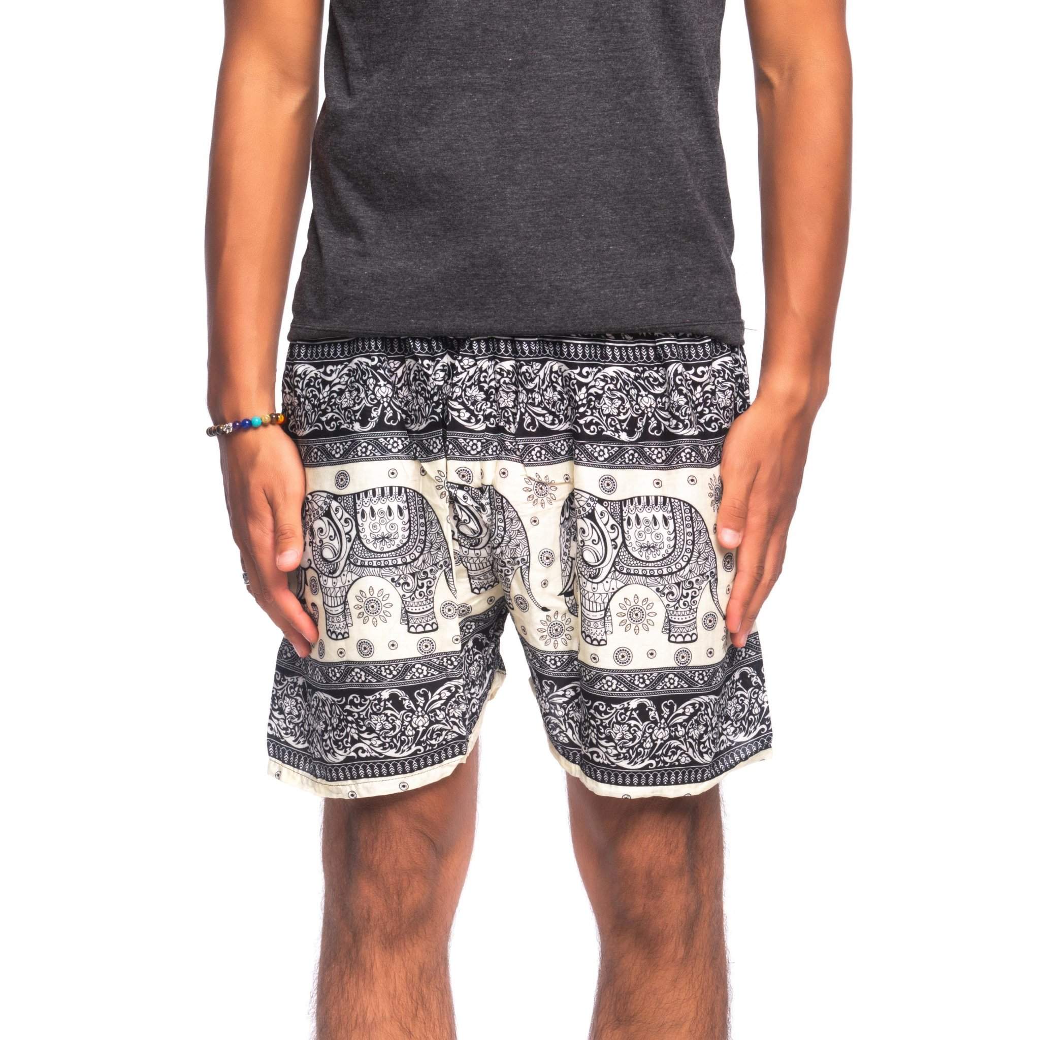 BALI MEN'S SHORTS Elepanta Men's Shorts - Buy Today Elephant Pants Jewelry And Bohemian Clothes Handmade In Thailand Help To Save The Elephants FairTrade And Vegan
