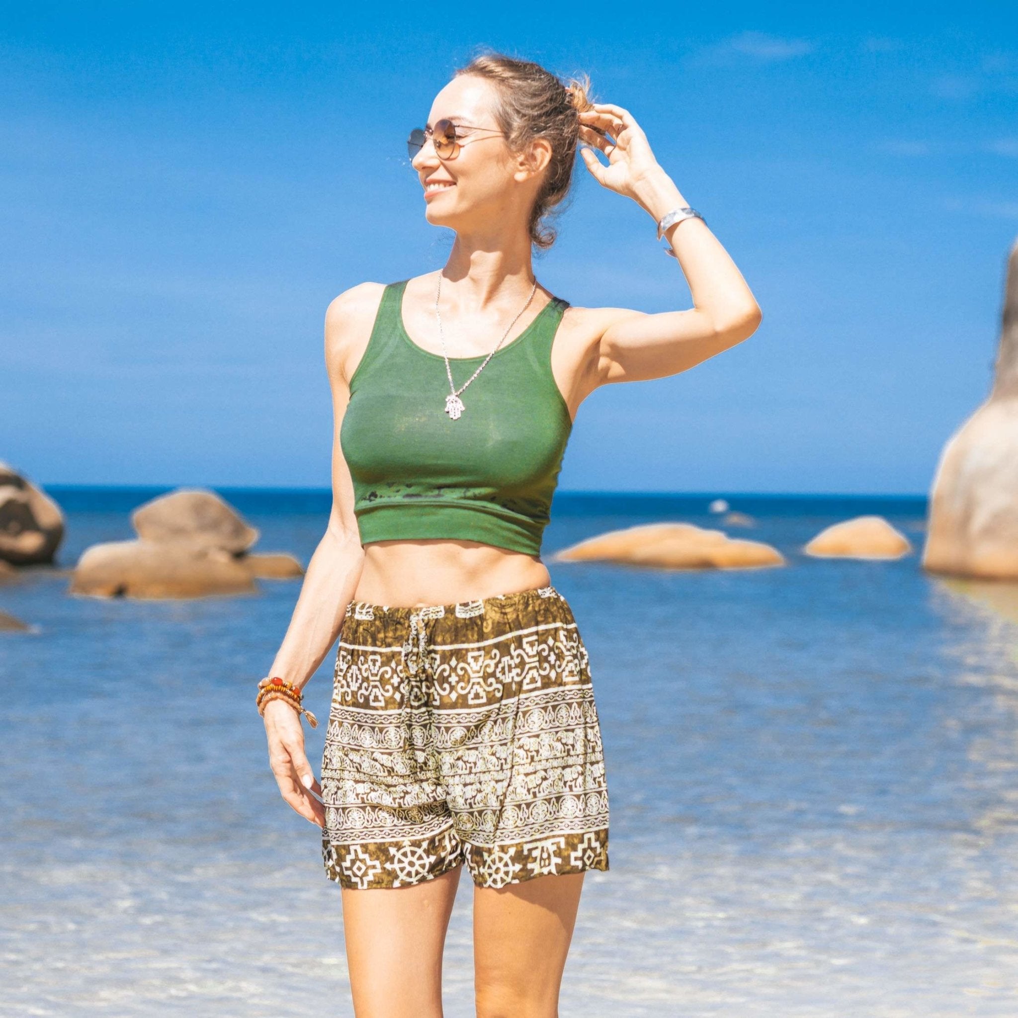 COLOMBO SHORTS Elepanta Women's Shorts - Buy Today Elephant Pants Jewelry And Bohemian Clothes Handmade In Thailand Help To Save The Elephants FairTrade And Vegan