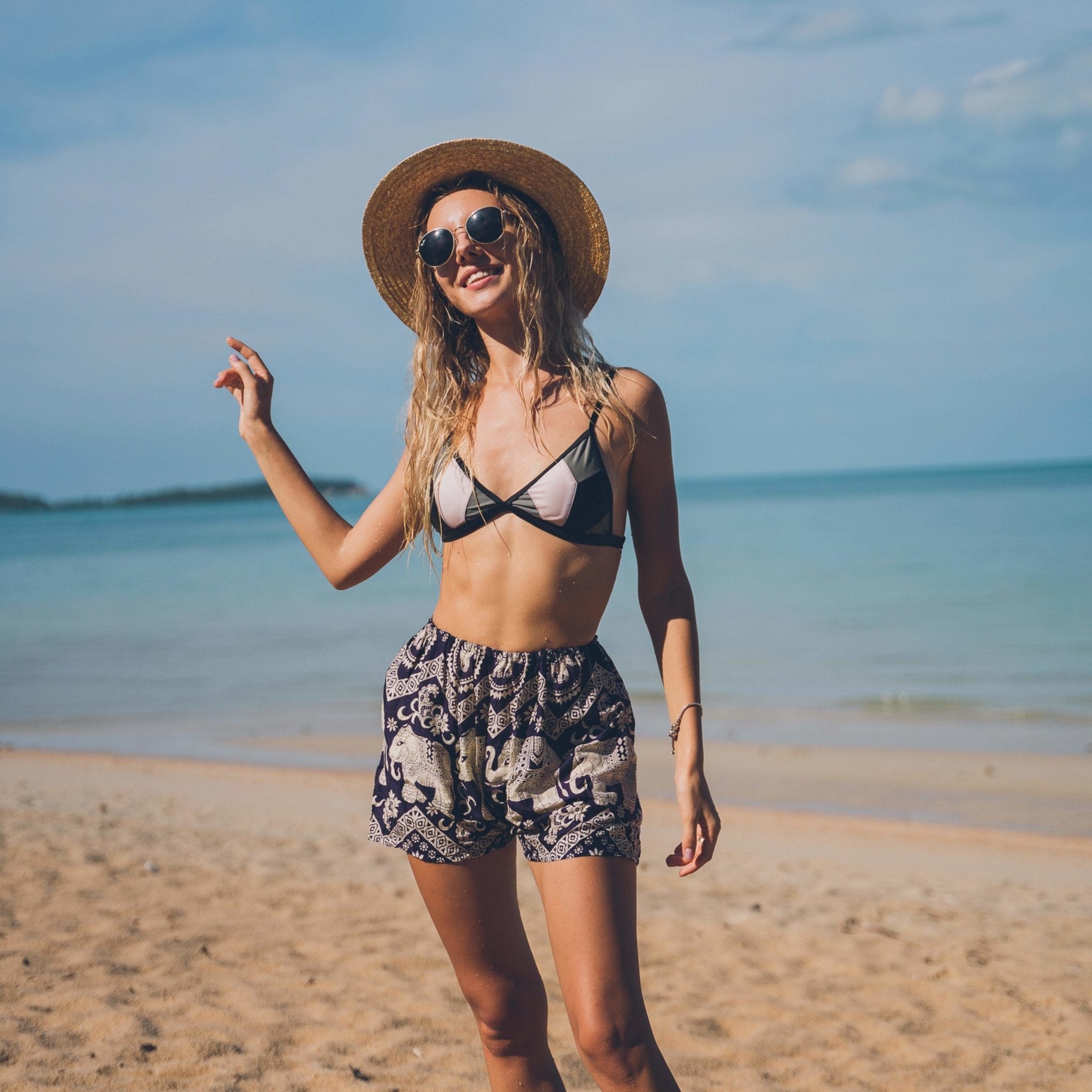 KRABI SHORTS Elepanta Women's Shorts - Buy Today Elephant Pants Jewelry And Bohemian Clothes Handmade In Thailand Help To Save The Elephants FairTrade And Vegan