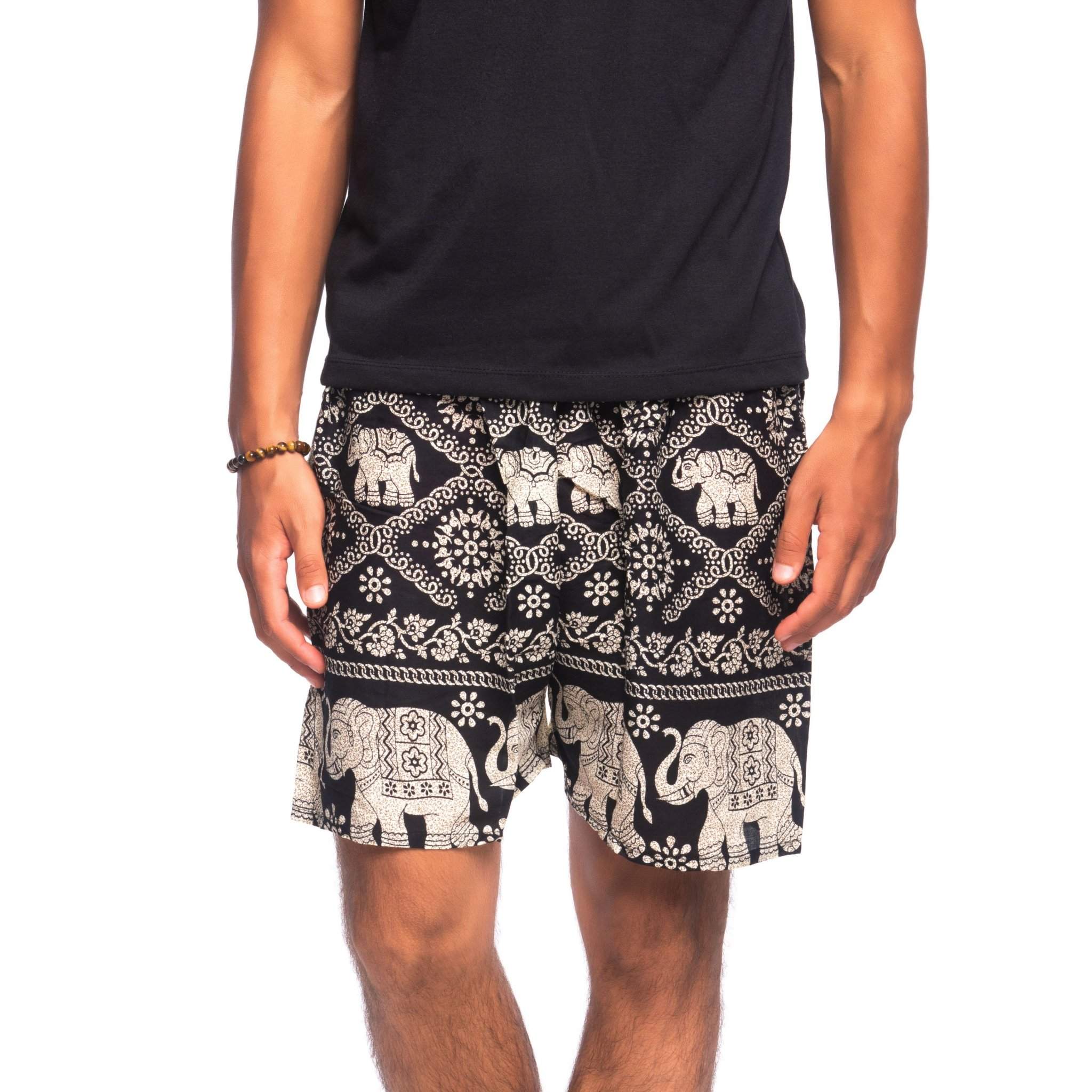 MANDALAY MEN'S SHORTS Elepanta Men's Shorts - Buy Today Elephant Pants Jewelry And Bohemian Clothes Handmade In Thailand Help To Save The Elephants FairTrade And Vegan